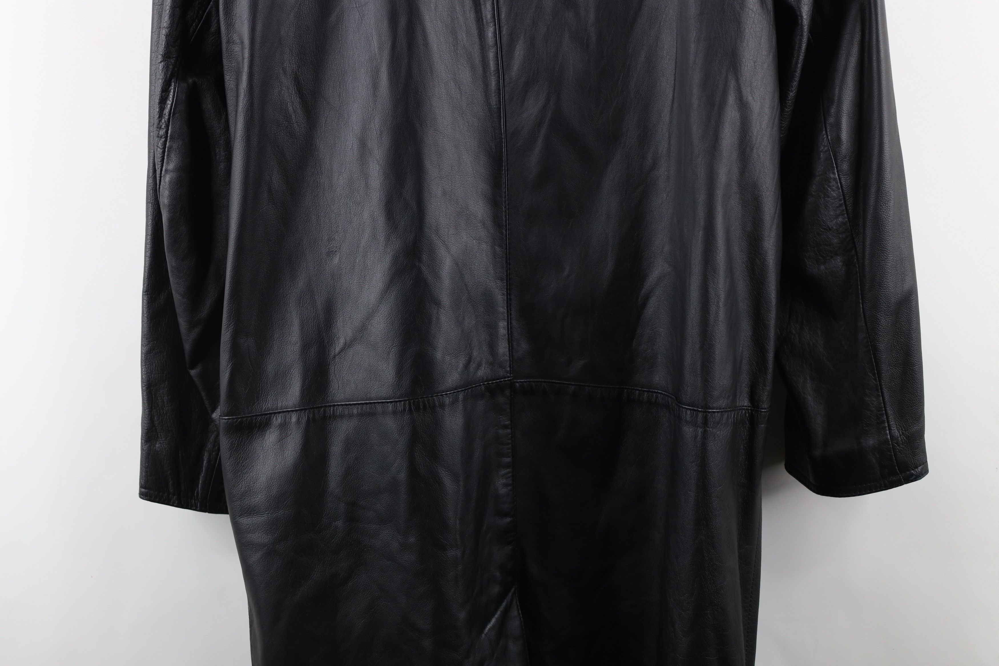 Vintage Vintage 90s Streetwear Gothic Leather Full Length Jacket Size L / US 10 / IT 46 - 16 Thumbnail