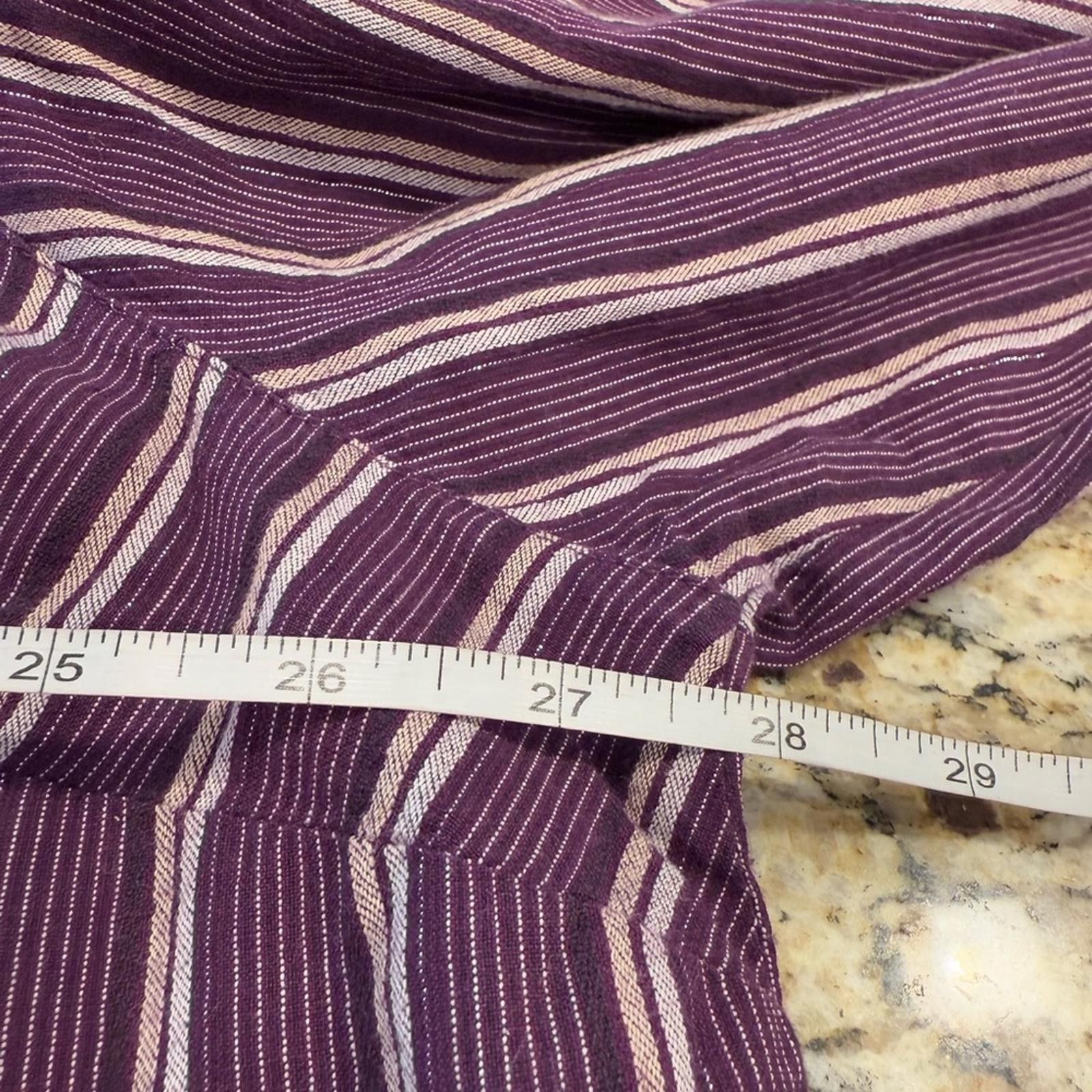 Other Liz & Me burgundy metallic striped shirt plus size 3X Size 3XL / US 20-22 - 6 Thumbnail