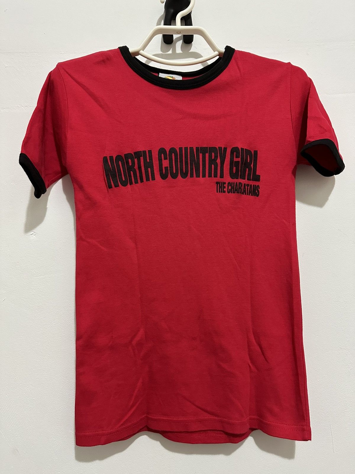 image of Band Tees x Tour Tee VTG 90’S The Charlatans North Country Girl Britpop T-Shirt in Red, Women's (Si