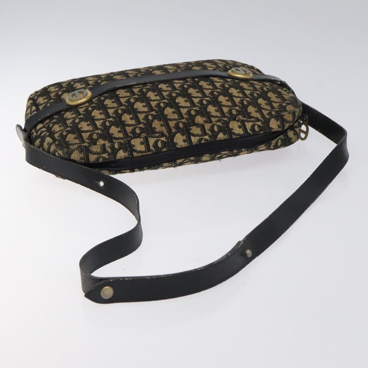 Dior DIOR Trotter Canvas Shoulder Bag Black Gold Size ONE SIZE - 7 Thumbnail