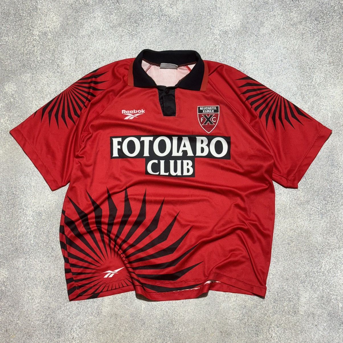 Reebok × Vintage Neuchatel Xamax 1993 1994 Reebok Home Football Soccer Jersey Size US L / EU 52-54 / 3 - 1 Thumbnail