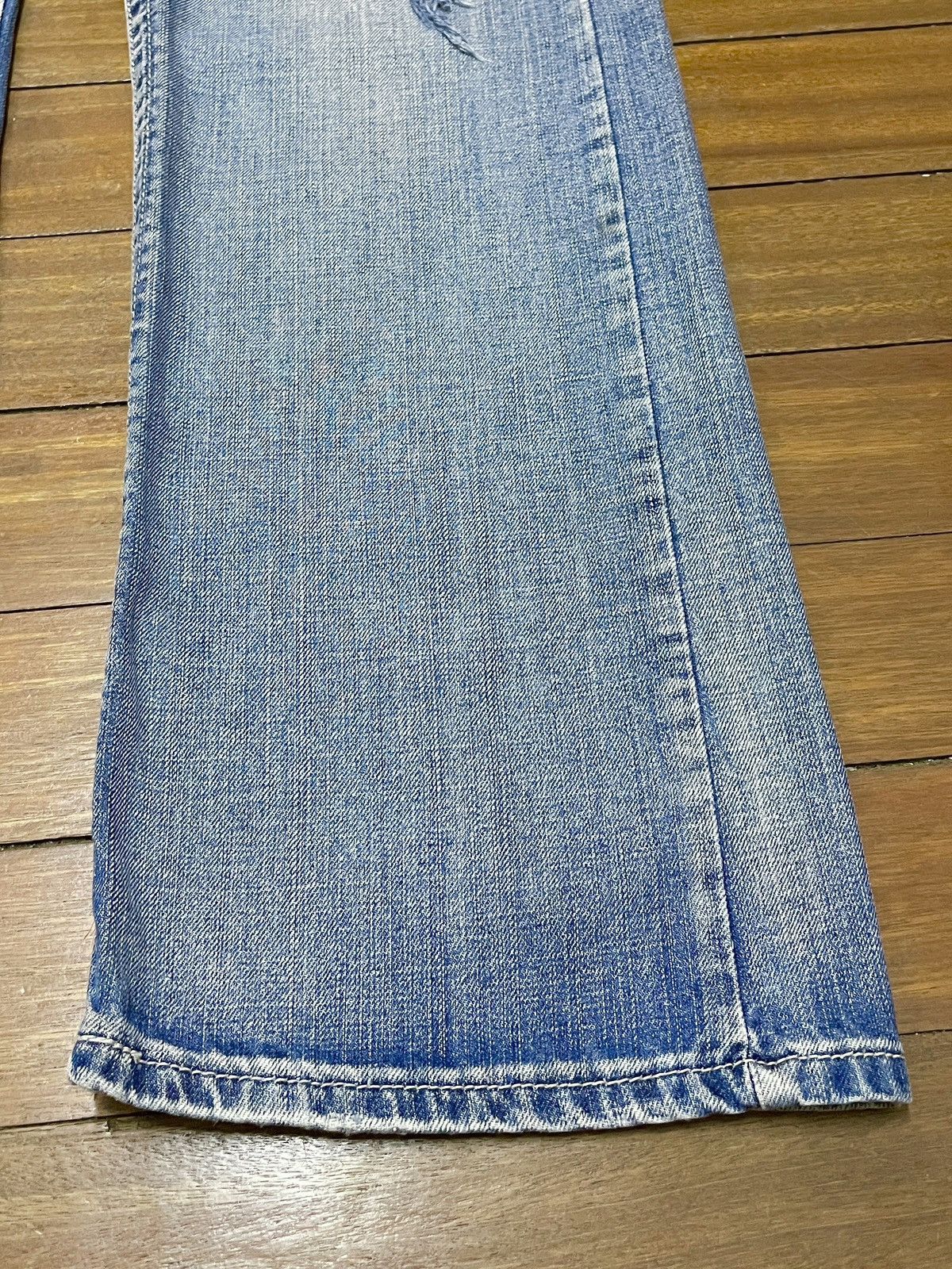 14th Addiction × Helix × Le Grande Bleu (L.G.B.) Rare Design Vintage Brand Helix Flared Jeans 2000s Size US 34 / EU 50 - 5 Thumbnail