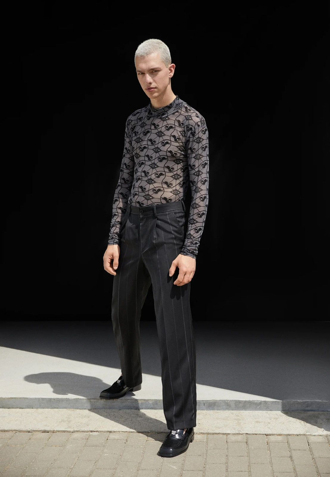 Han Kjobenhavn !DS! SS23 Han Kjobenhavn Monogram Mesh Grey Turtleneck Size US S / EU 44-46 / 1 - 4 Thumbnail