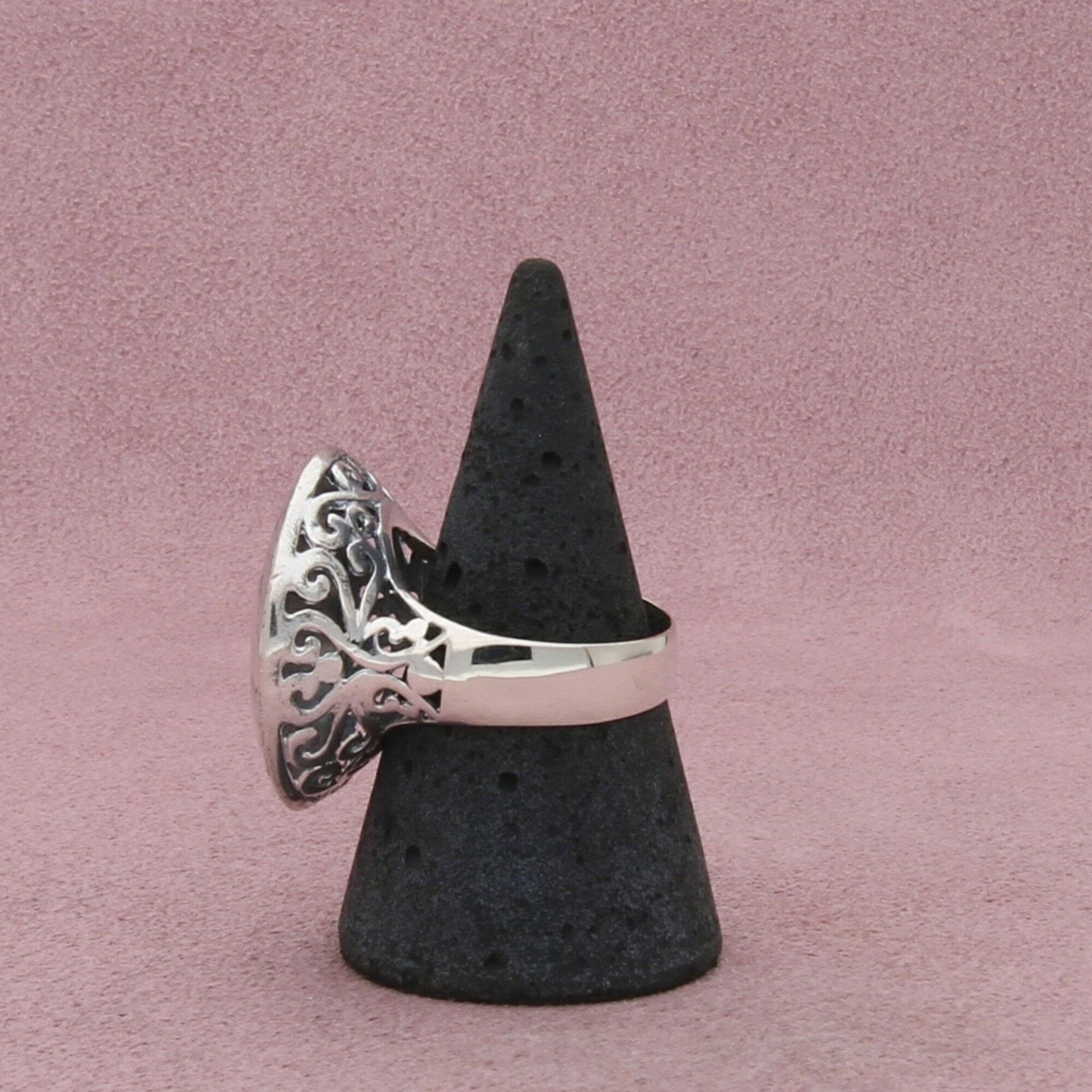 Sterling Silver sterling silver chunky hammered scroll ring size 9.25 Size ONE SIZE - 4 Thumbnail