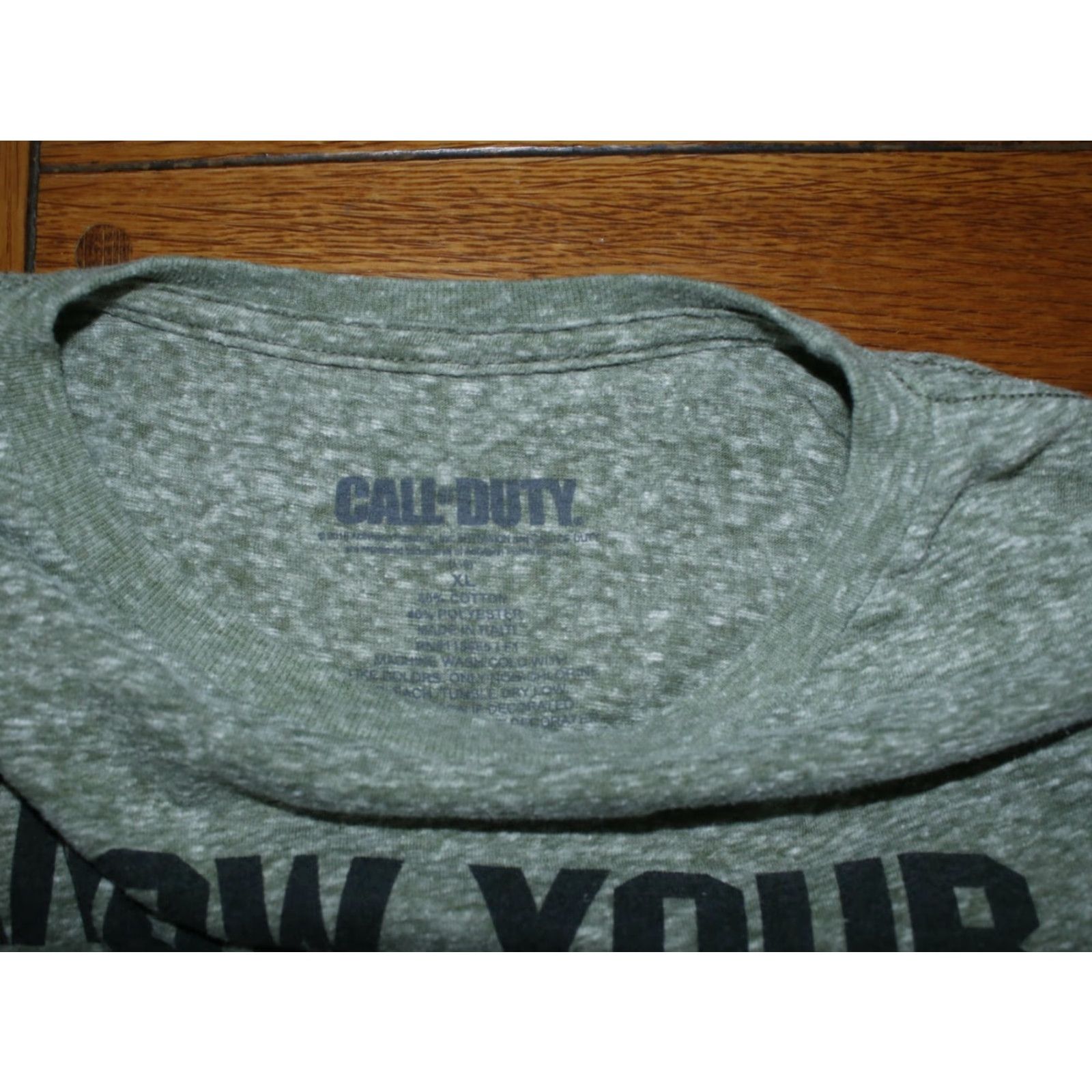 Vintage Call Of Duty Know Your Enemy Graphic Print Gray T Shirt Mens XL Size US XL / EU 56 / 4 - 5 Thumbnail