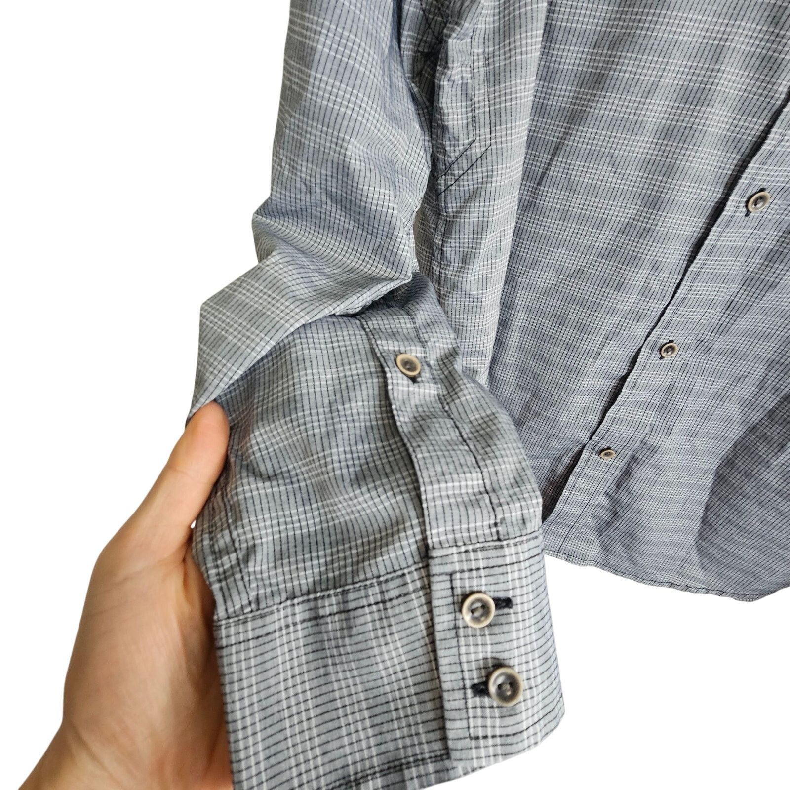 Prana Prana Mens Shirt Gray Outdoor Breathable Lightweight Check L Size US L / EU 52-54 / 3 - 4 Thumbnail