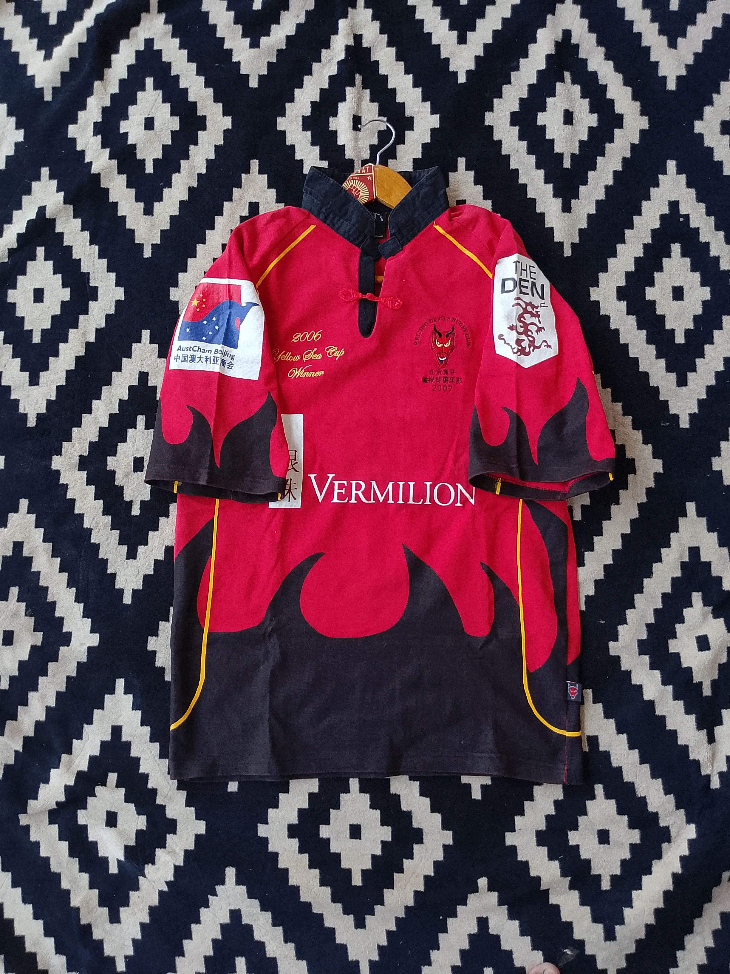 Other Vintage 2006 Beijing Devils Rugby Club Vermilion Jersey Size US L / EU 52-54 / 3 - 4 Thumbnail