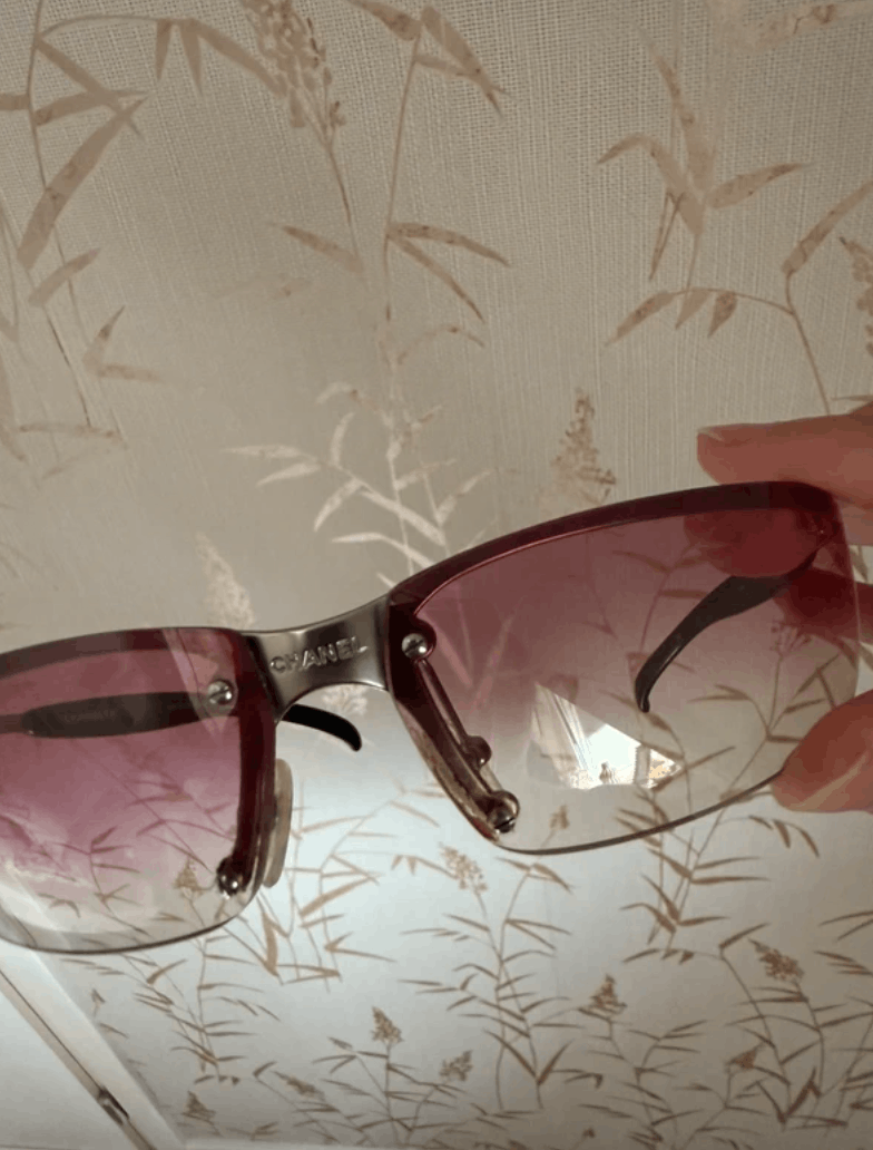 Chanel CHANEL Sunglasses 🇺🇸 TAX FREE Rimless Rhinestone 4017 Size ONE SIZE - 2 Thumbnail