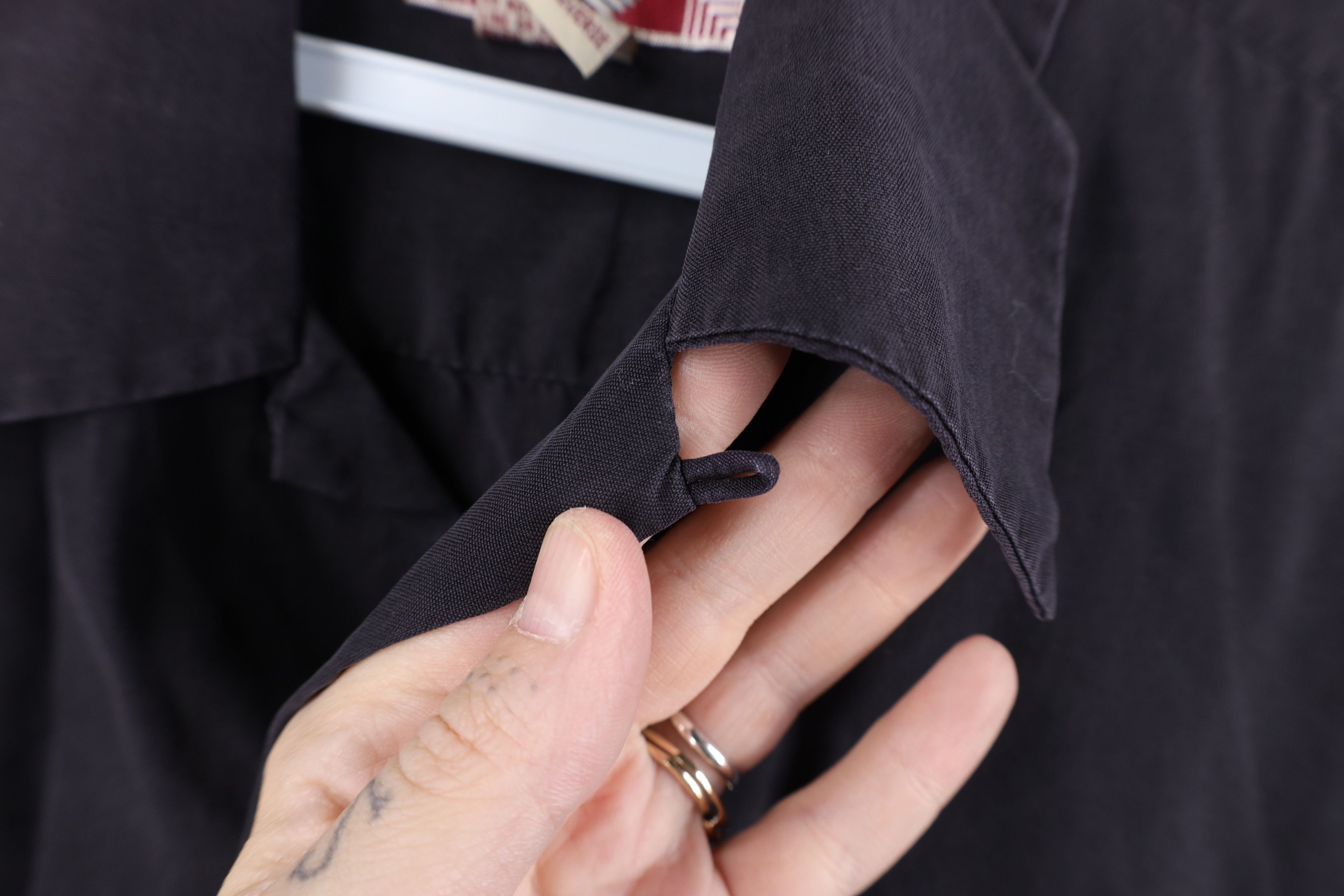 Vintage Vintage 90s Streetwear Collar Board Button Shirt Black Size US S / EU 44-46 / 1 - 9 Thumbnail