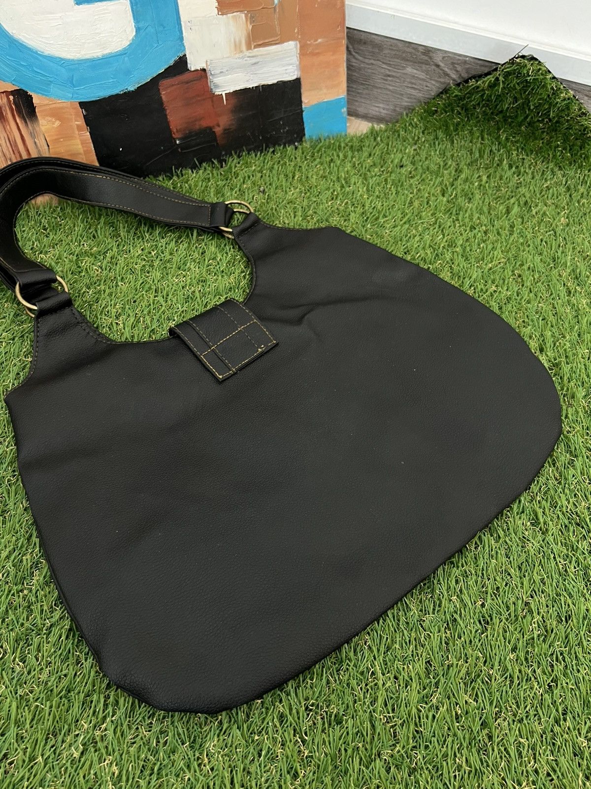 Japanese Brand Vintage Y2K Leather Crossbody Bag With Pockets Streetwear Size ONE SIZE - 7 Thumbnail