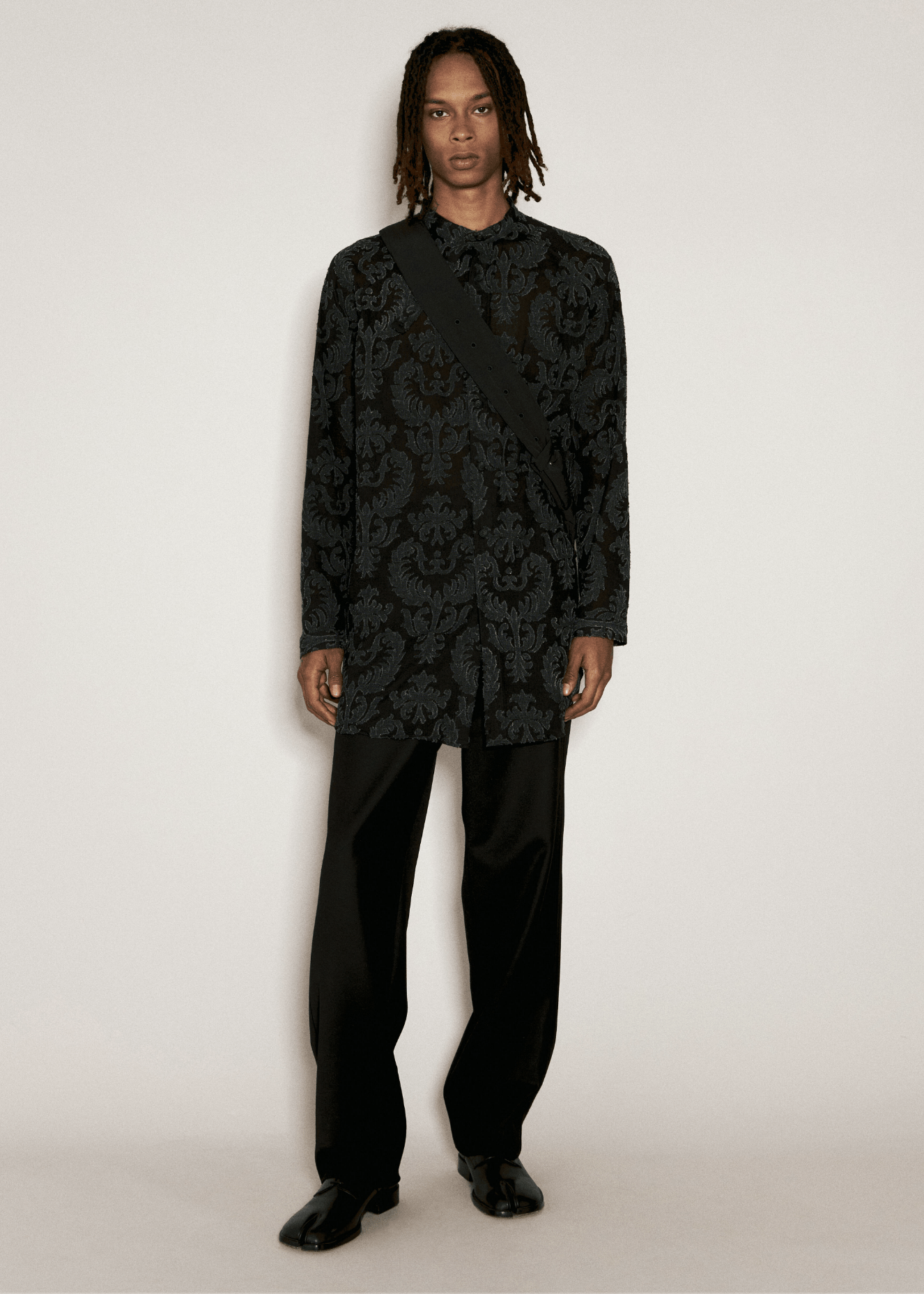 Yohji Yamamoto Yohji Yamamoto Pour Homme - INDIA PATTERN STAND SHIRT Size US L / EU 52-54 / 3 - 4 Thumbnail