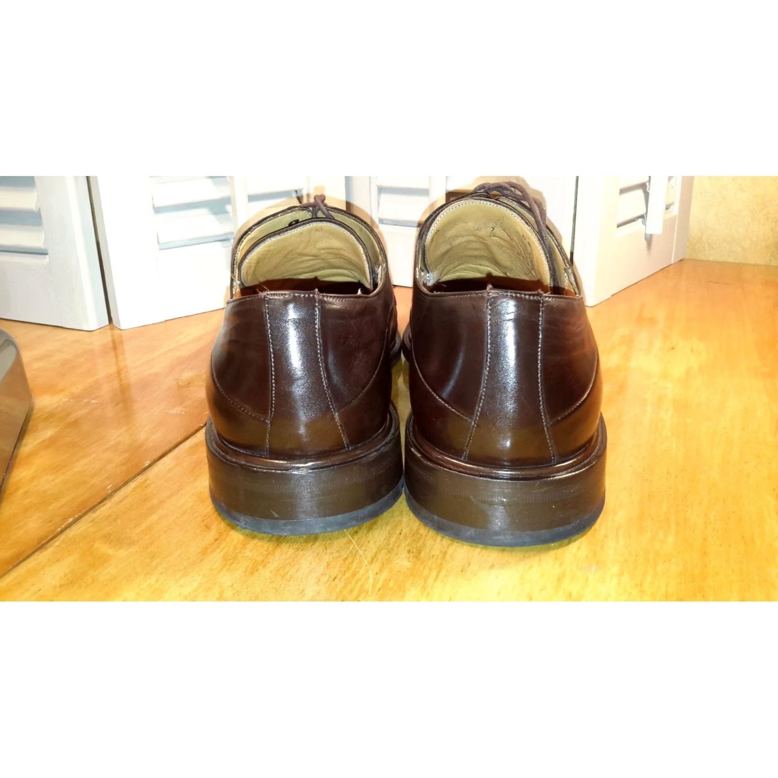 Mezlan Mezlan Piazza Brown Leather Mens Oxford Cap-Toe Dress Shoes sz.10 M Spain Size US 10 / EU 43 - 4 Thumbnail