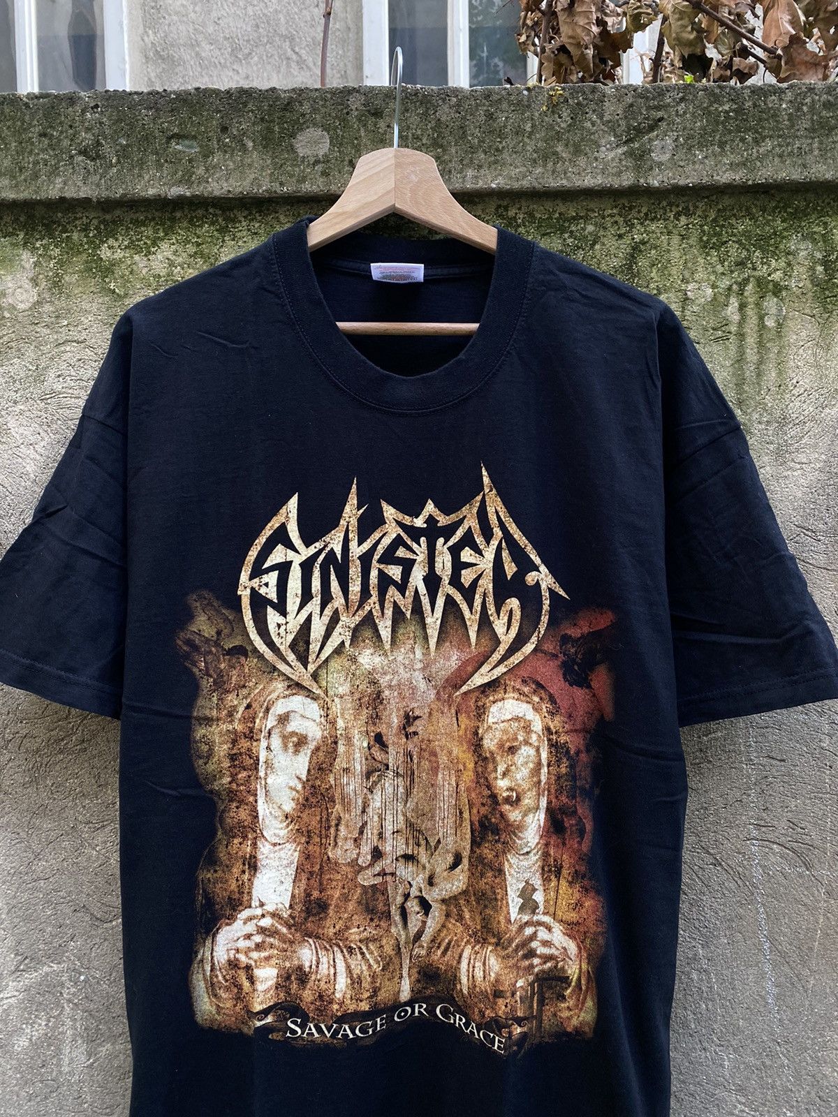 Band Tees × Vintage Vintage Sinister Savage Of Grace Rock T-Shirt Size US XL / EU 56 / 4 - 4 Thumbnail
