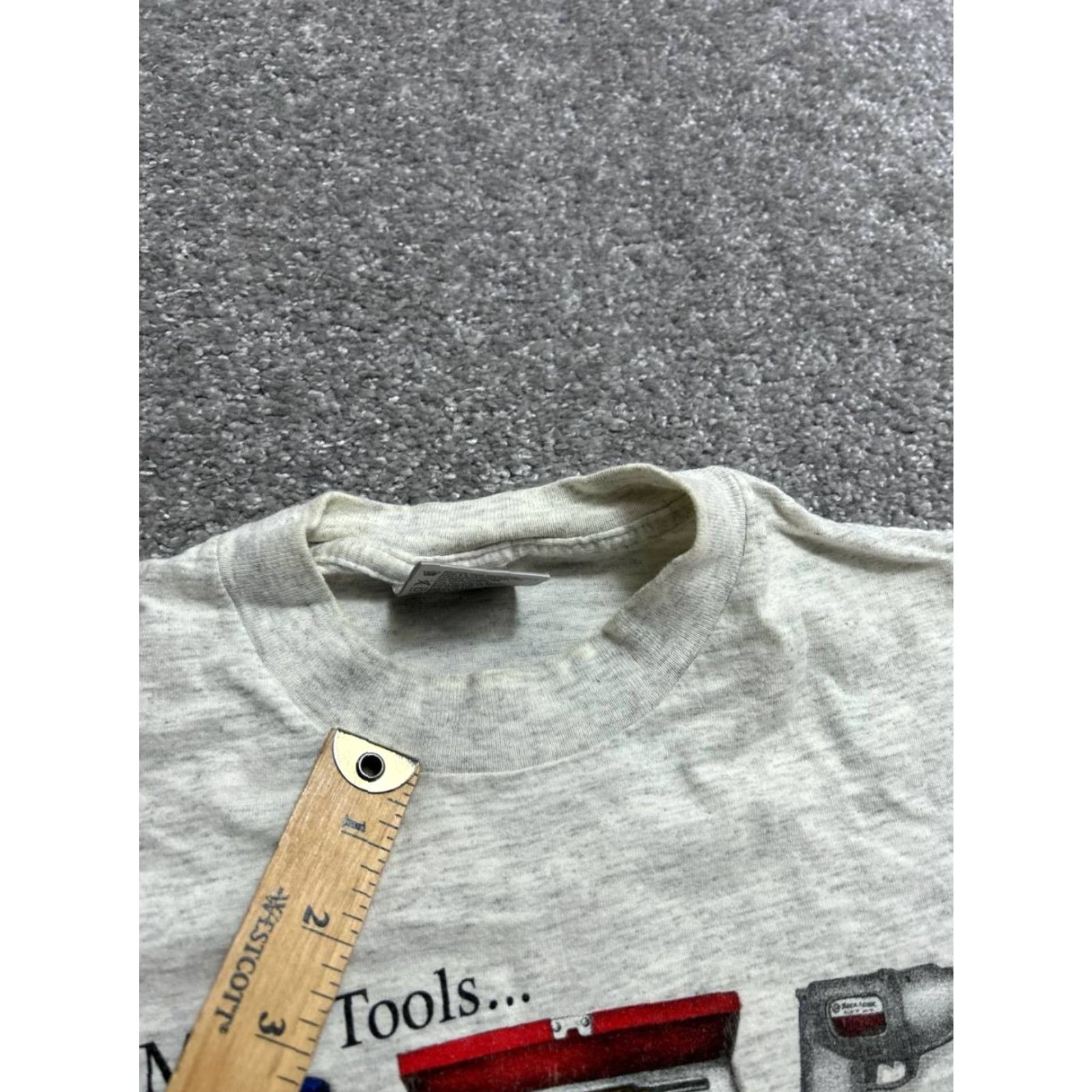 Vintage Oneita T Shirt Mens Medium Gray Graphic So Many Tools So Little Time Handyman Size US M / EU 48-50 / 2 - 5 Thumbnail