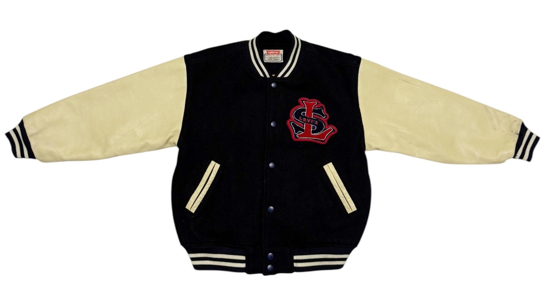 Levi's Levis Leather Wool Varsity Jacket Size US S / EU 44-46 / 1 - 2 Thumbnail