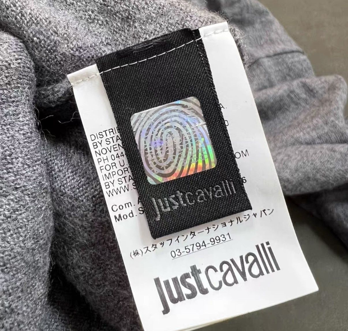 Just Cavalli JUST CAVALLI Eagle Face Print Wool Sweater J16 Size US XL / EU 56 / 4 - 6 Thumbnail