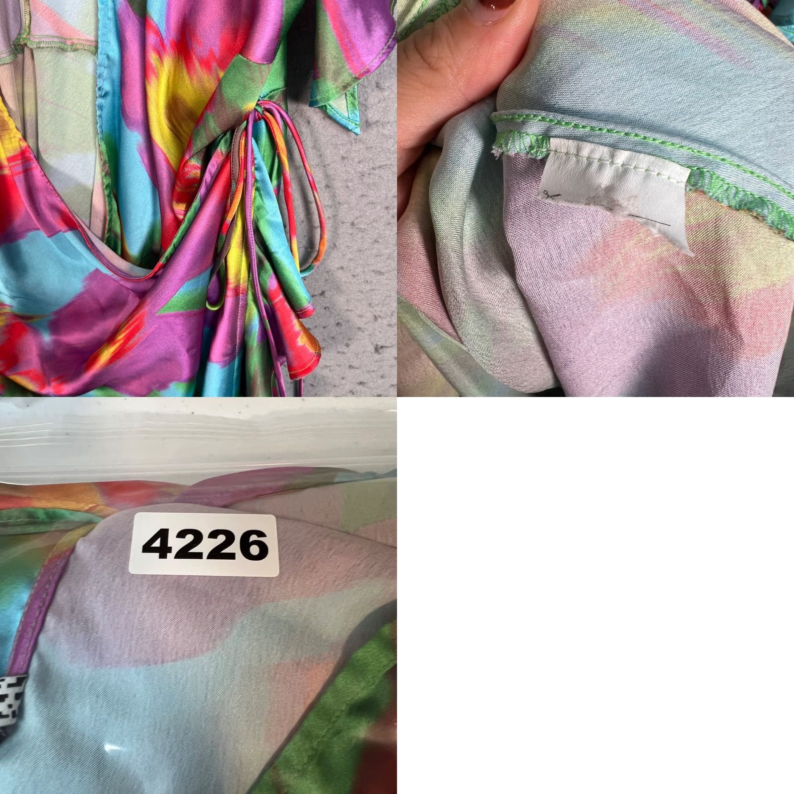 Asos ASOS Design Womens Size 16 Curve Floral Wrap Maxi Dress Multicolor Satin Size XXL / US 16-18 / IT 52-54 - 8 Thumbnail
