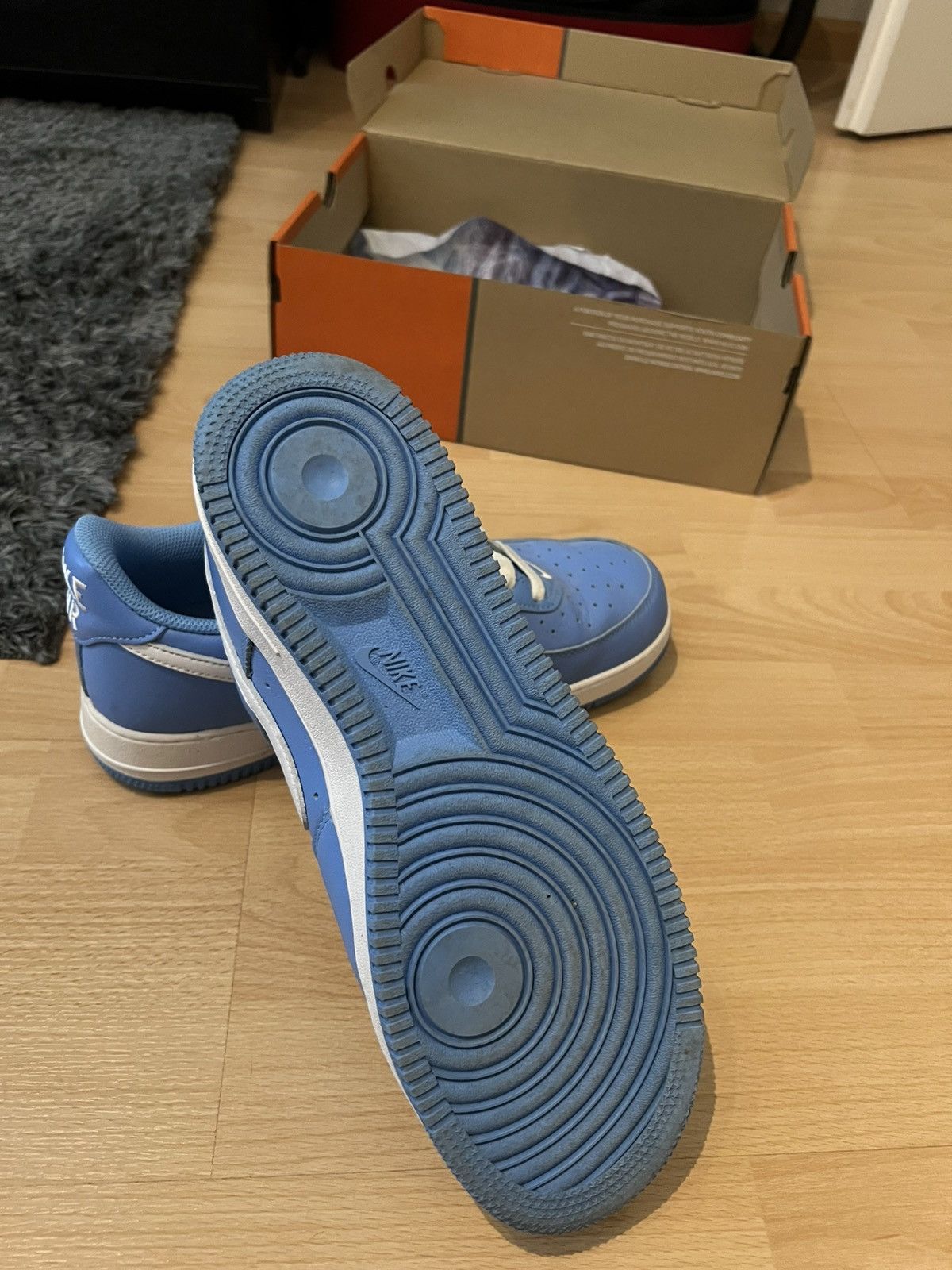 Nike Baby Blue Nike AirForce 1 Size US 10.5 / EU 43-44 - 5 Thumbnail