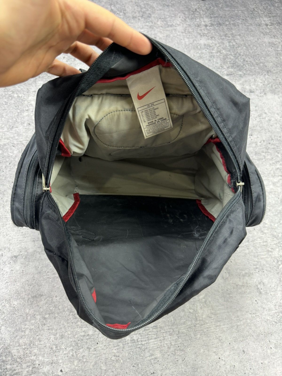 Nike × Vintage Vintage Nike 90’s Y2K Swoosh Logo Drill Archive Backpack Bag Size ONE SIZE - 20 Thumbnail