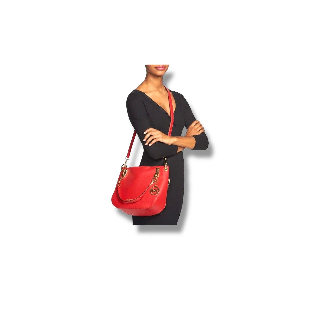 Michael Kors Michael Kors Red Leather Crossbody Bag Size ONE SIZE - 1 Thumbnail