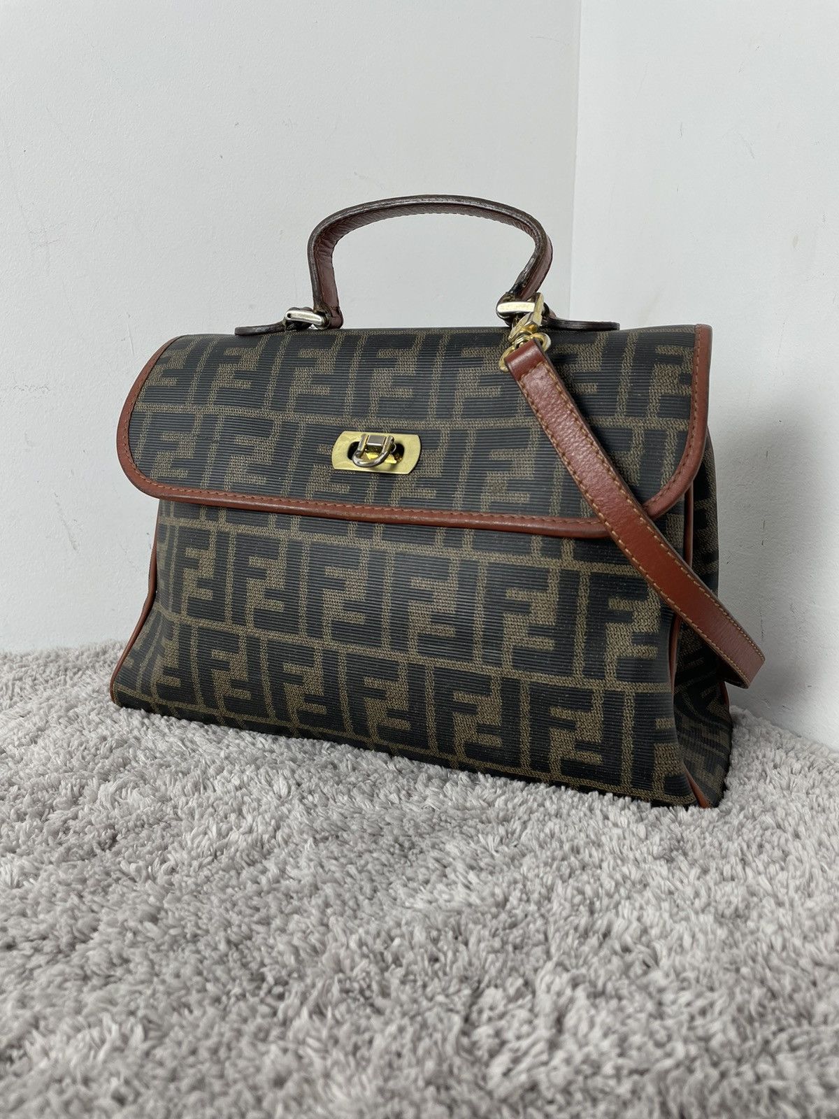 Fendi FENDI Bag FF 2 WAY Monogram With Crossbody Strap Size ONE SIZE - 1 Thumbnail