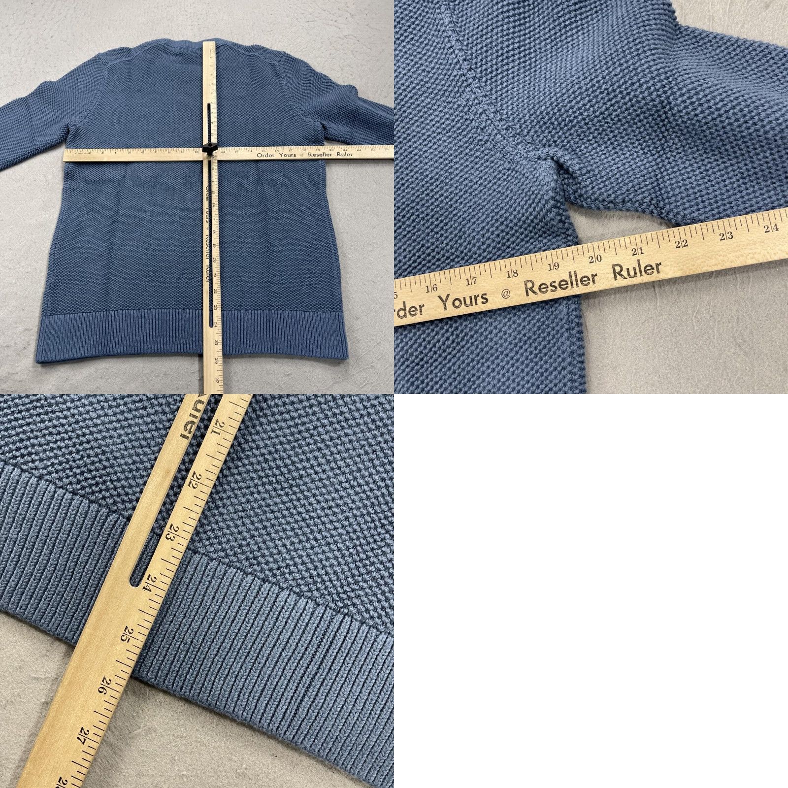 Banana Republic Banana Republic Sweater Mens Medium Blue Waffle-Knit Crewneck Pullover NWT Size US M / EU 48-50 / 2 - 8 Thumbnail