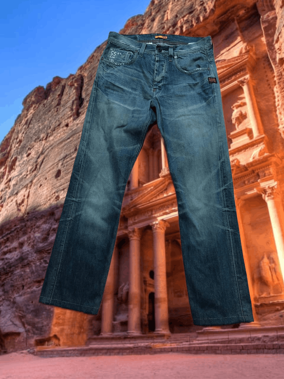 G-Star Vintage G-Star Raw blue jeans crazy Y2K streetwear Size US 30 / EU 46 - 1 Thumbnail