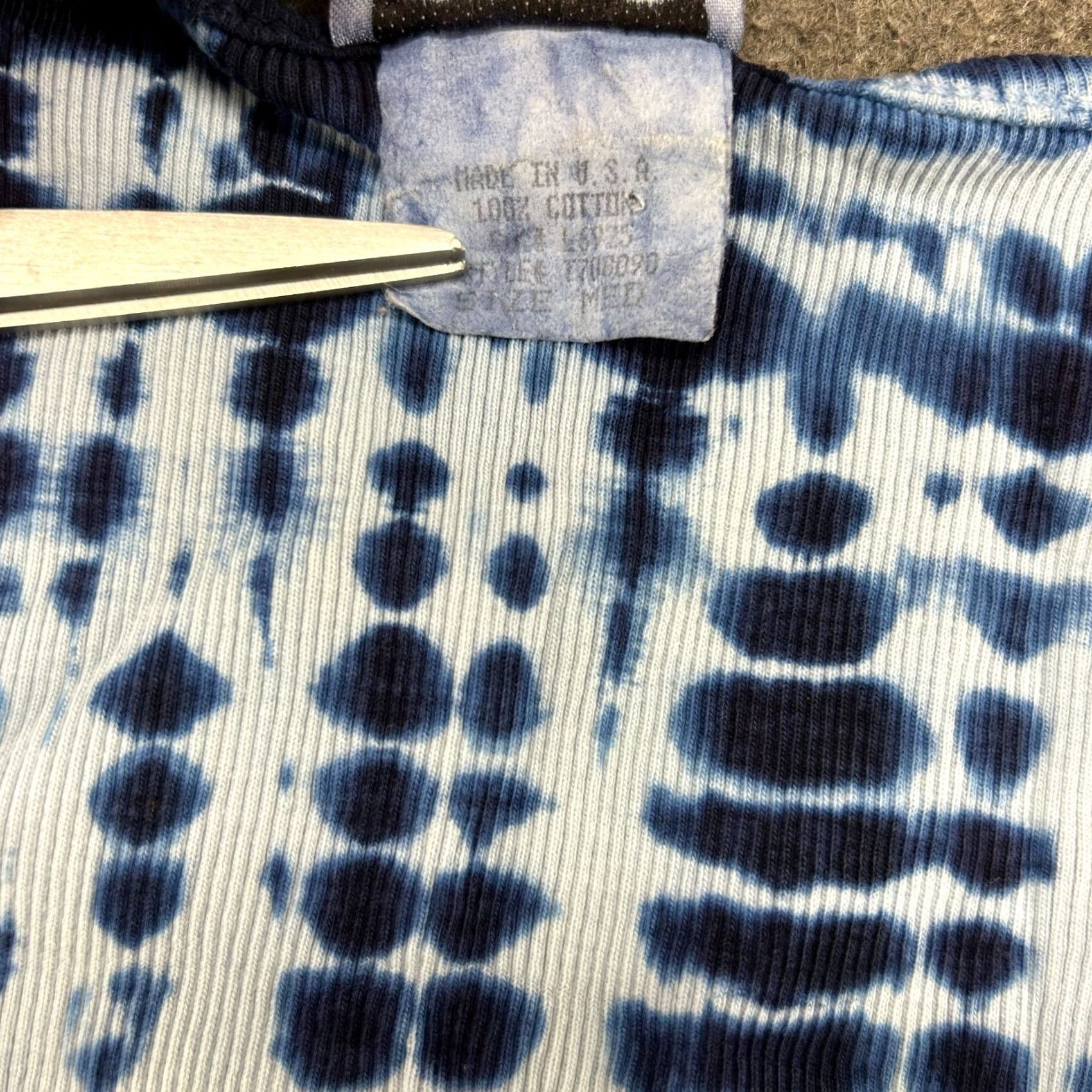 Vintage VINTAGE Clio Shirt Womens M Blue Tank Top Ribbed Knit Tie Dye Cotton USA Y2K 90s Shirt Mens? Womens Size M / US 6-8 / IT 42-44 - 3 Thumbnail