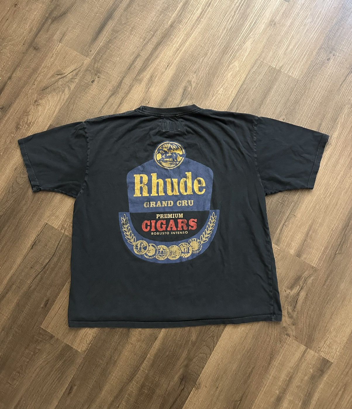 Rhude Premium Cigars Grand Cru M vintage black tshirt medium