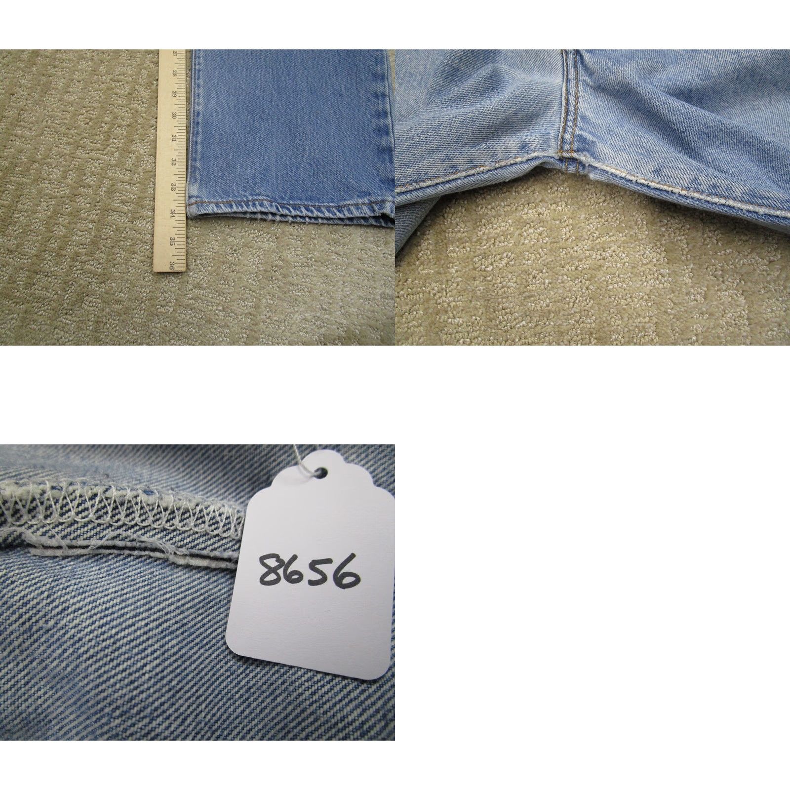 Levi's VINTAGE Levi's 501 XX Jeans Men 33x34 Light Blue Button Fly Pants Whisker 90s USA Mens Size US 33 - 8 Thumbnail