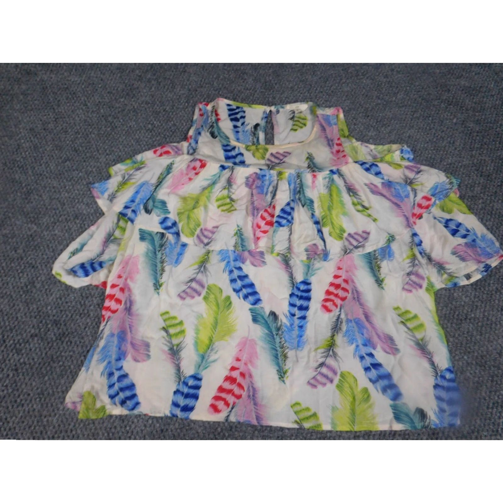 Vintage Entro Blouse Womens Medium blue pullover stretch floral Casual Round Neck Button-Down Sleeveless Size S / US 4 / IT 40 - 2 Thumbnail