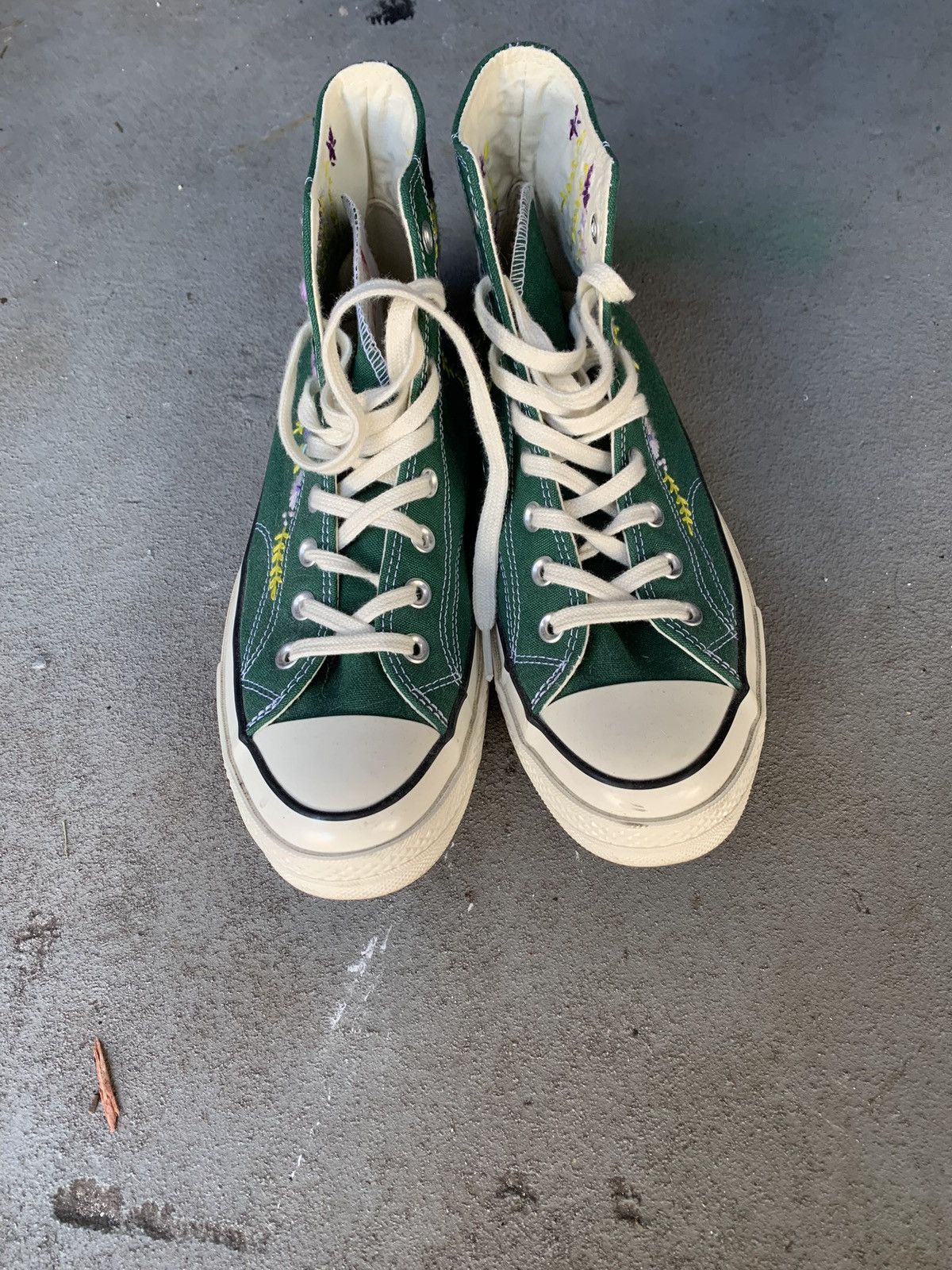 Converse Converse High Neck Floral Embroidery Shoes Size US 9 / EU 42 - 1 Thumbnail