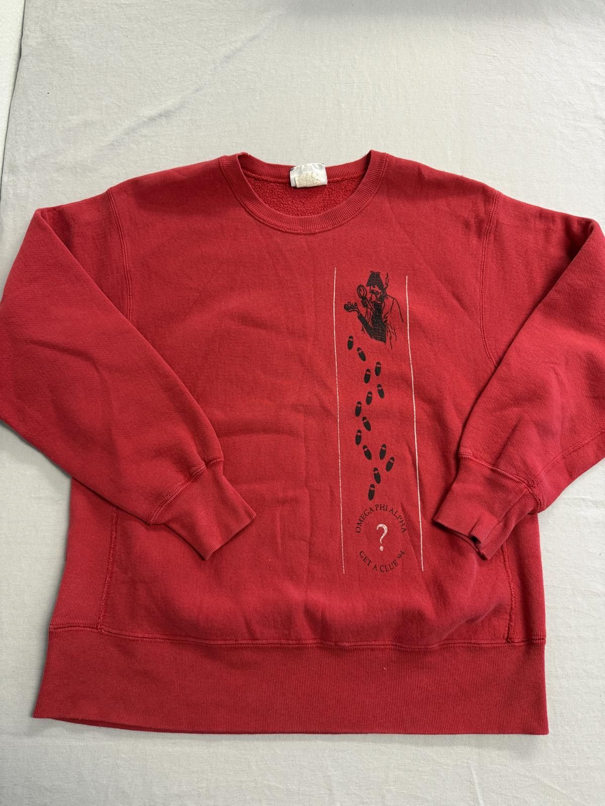 Lee Vintage Omega Phi Alpha Crewneck 1994 Get a Clue Sweatshirt Size US XL / EU 56 / 4 - 1 Thumbnail