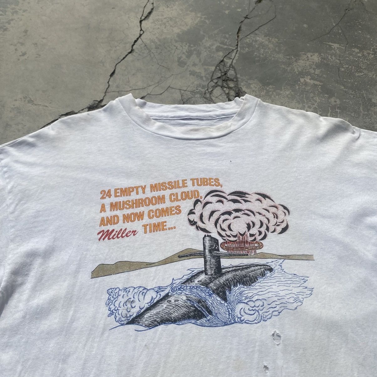 Vintage 1990s MILLER TIME tee Size US L / EU 52-54 / 3 - 1 Thumbnail