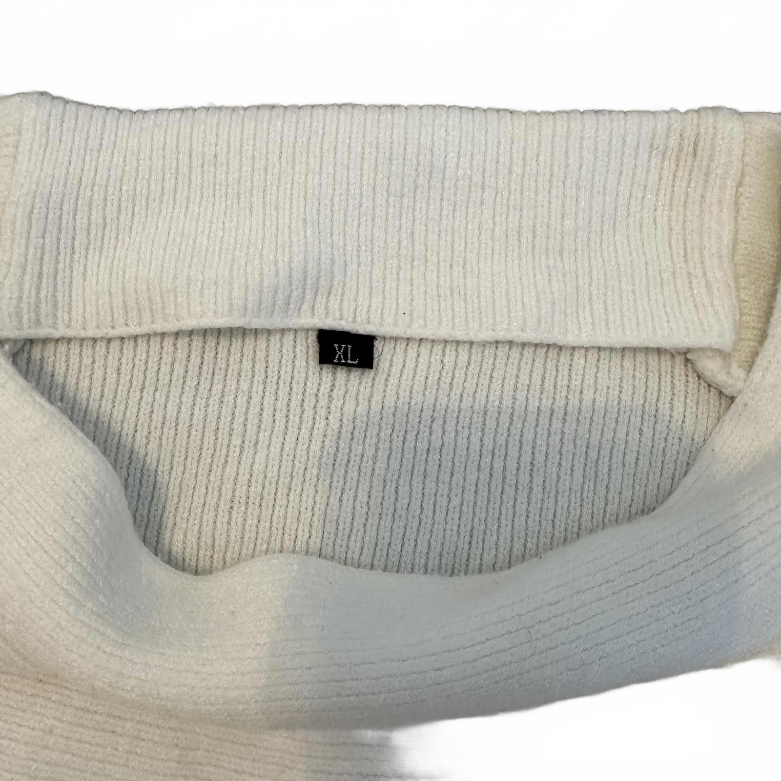 Designer Cozy Cream Mock-Neck Sweater - Size XL Size XL / US 12-14 / IT 48-50 - 2 Thumbnail