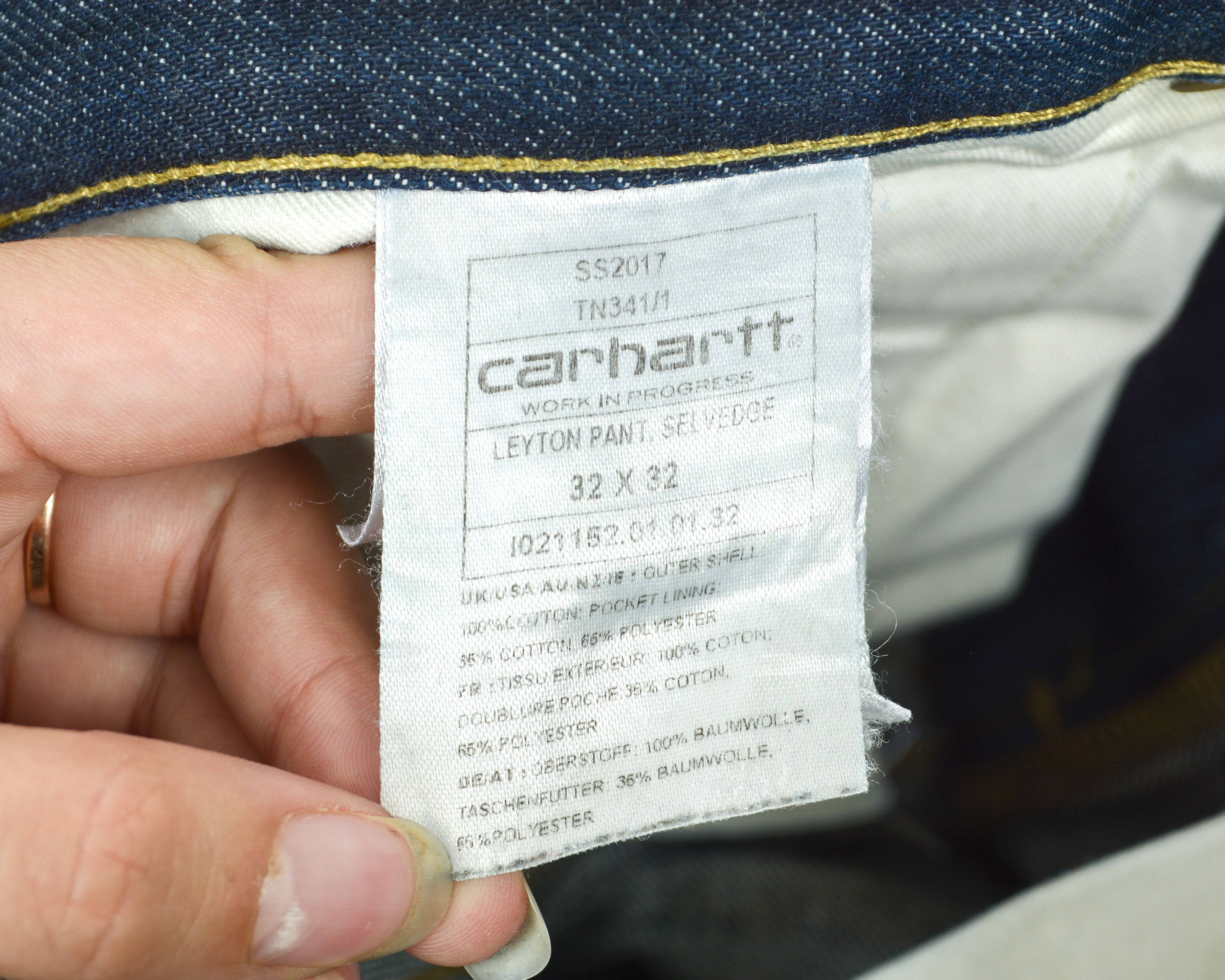 Carhartt × Carhartt Wip Leyton Pant Selvedge Vtg W32 L32 Reg Straight Jeans Denim Size US 32 / EU 48 - 7 Thumbnail