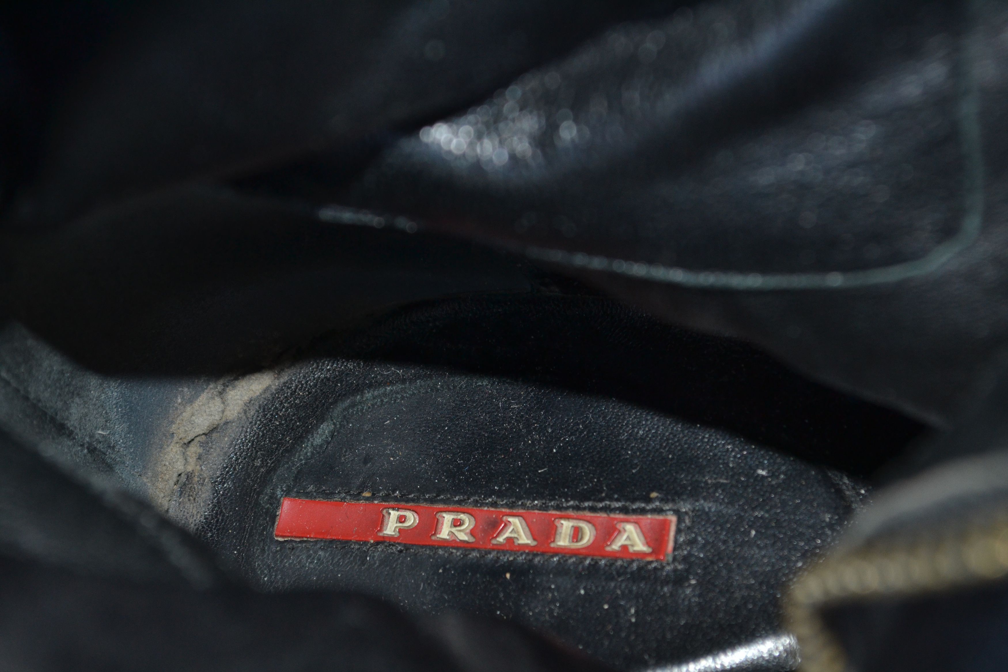Prada PRADA Boots Leather Black Zip Logo 1999 Vintage Size 41 Size US 11 / IT 41 - 17 Thumbnail