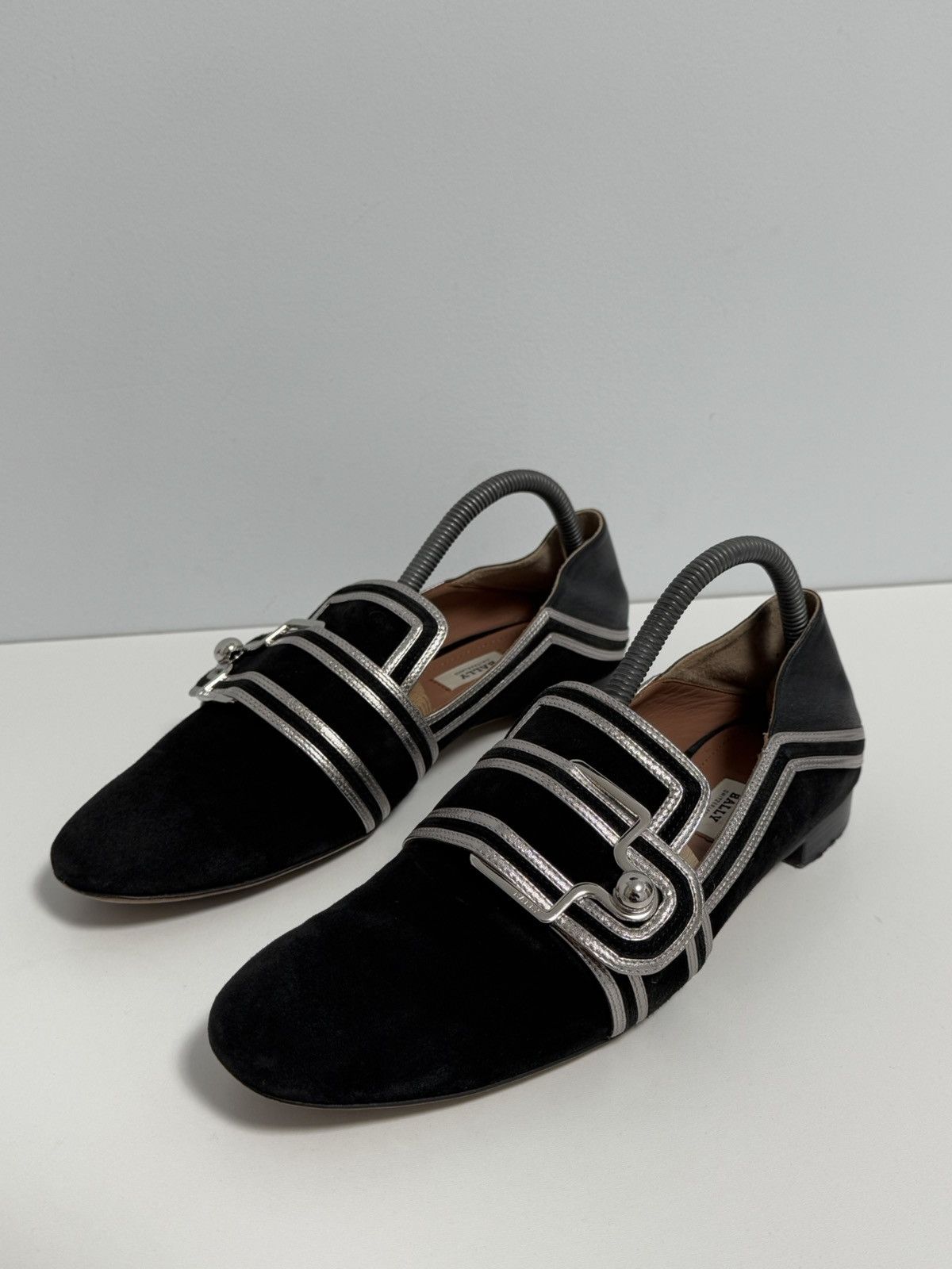Bally Bally Maelle Black Leather and Suede Loafers Size US 9 / IT 39 - 1 Thumbnail
