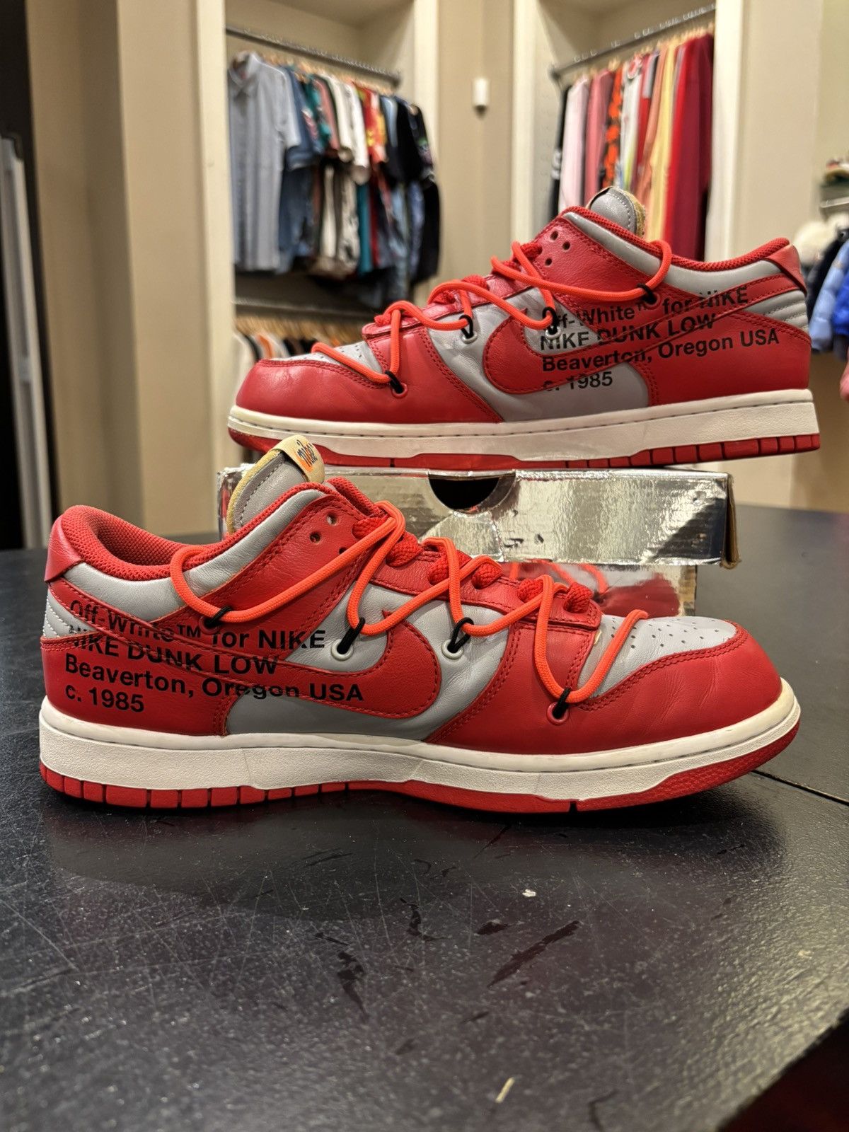 Nike × Off-White Nike dunk off white university red Size US 10 / EU 43 - 4 Thumbnail