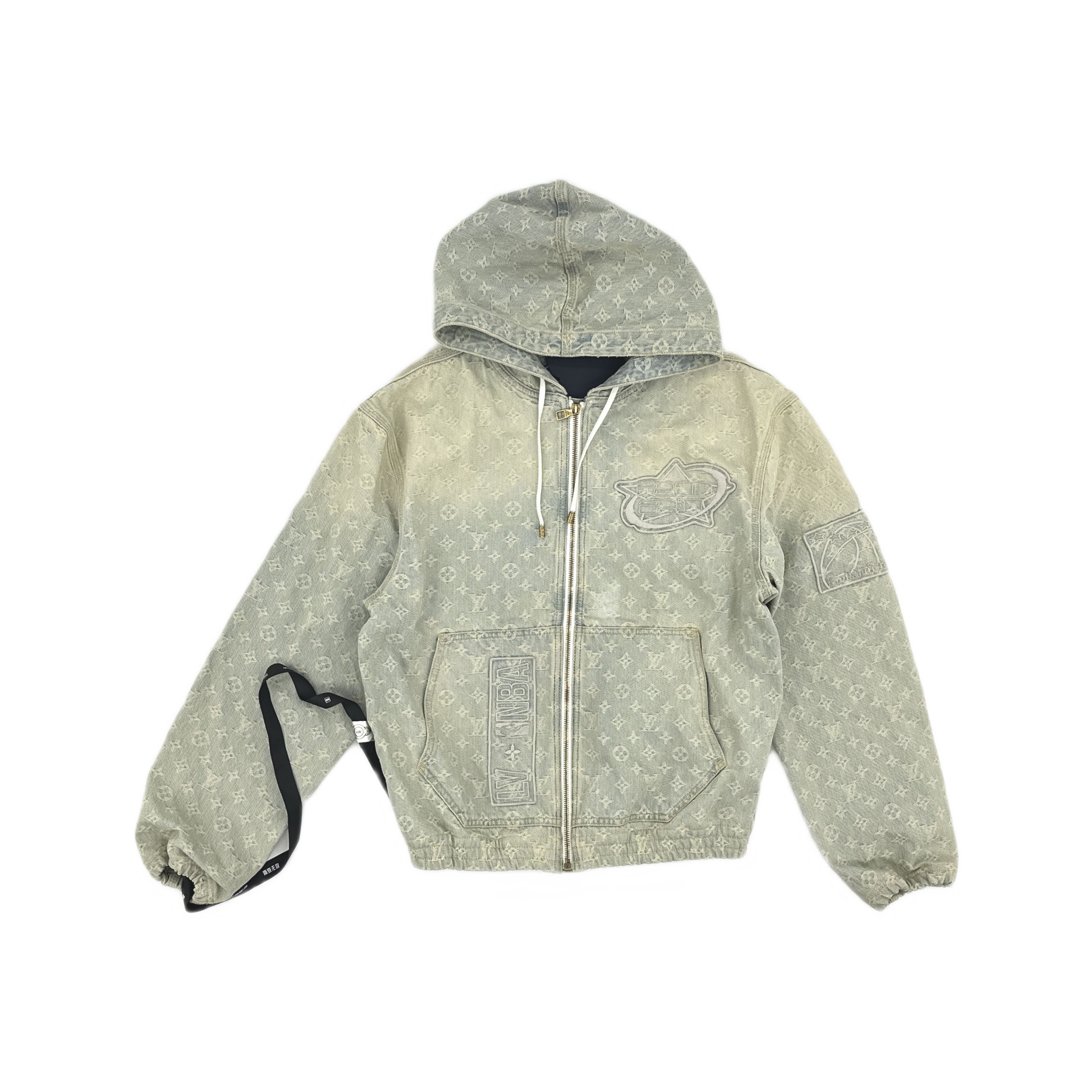Louis Vuitton Louis Vuitton x NBA Monogram Denim Hooded Jacket 46 Size US S / EU 44-46 / 1 - 1 Thumbnail