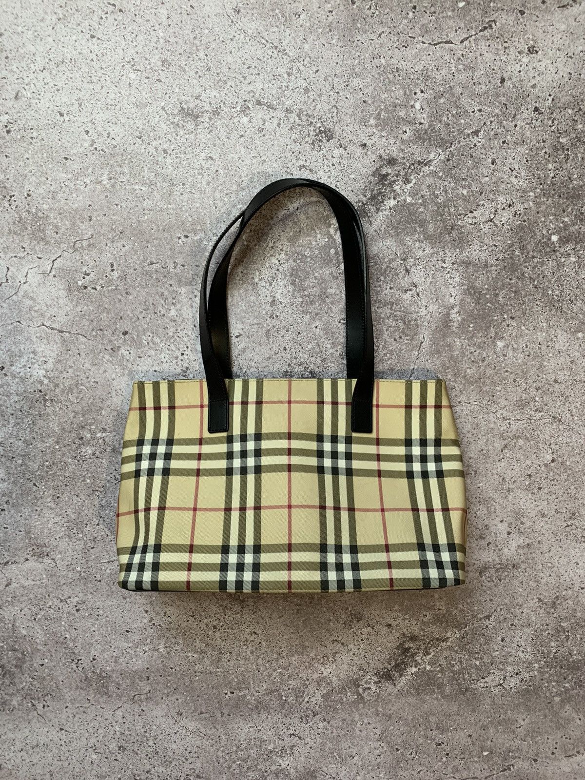 Burberry Check Handbag in beige color