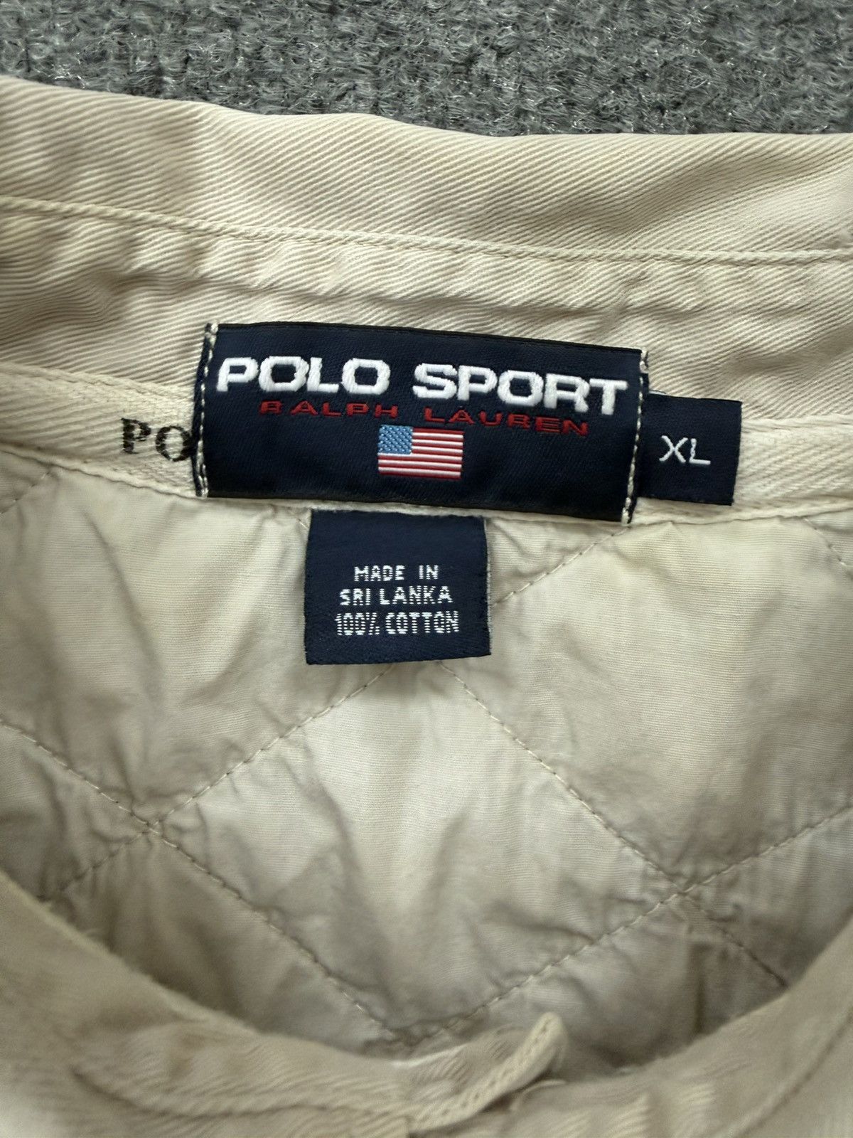 Polo Ralph Lauren Vintage Polo Sport RL Stripe Rugby Shirt Heather Gray XL Size US XL / EU 56 / 4 - 4 Thumbnail