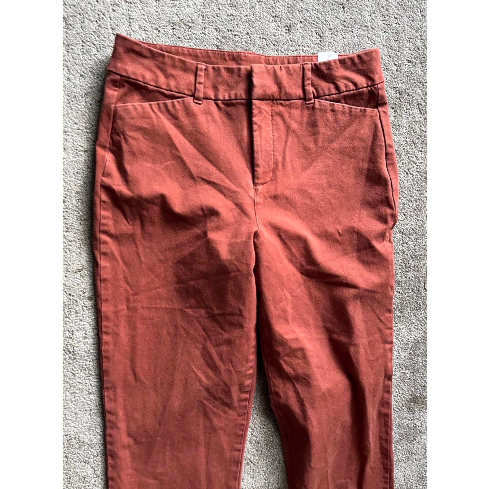 Old Navy VINTAGE Old Navy Brown Cotton Blend Ankle Pants Women Size 4 Slim Crop Pockets Size 27" / US 4 / IT 40 - 2 Thumbnail