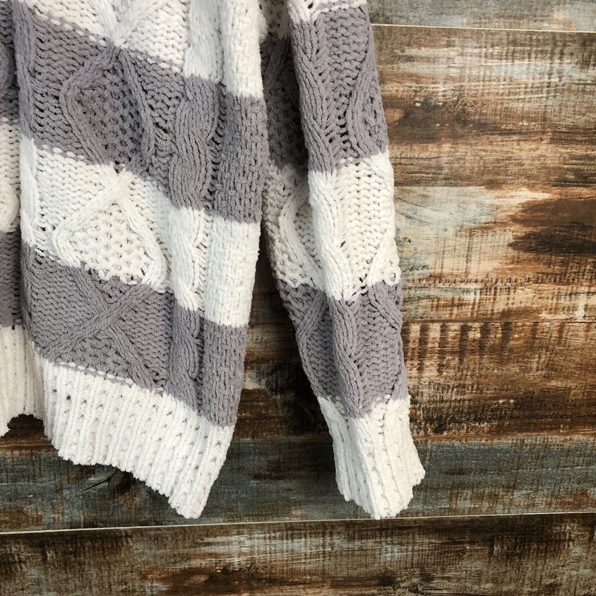 Japanese Brand × OVER THE STRiPES Pique Stripe White Knitwear #A1907 Size M / US 6-8 / IT 42-44 - 8 Thumbnail