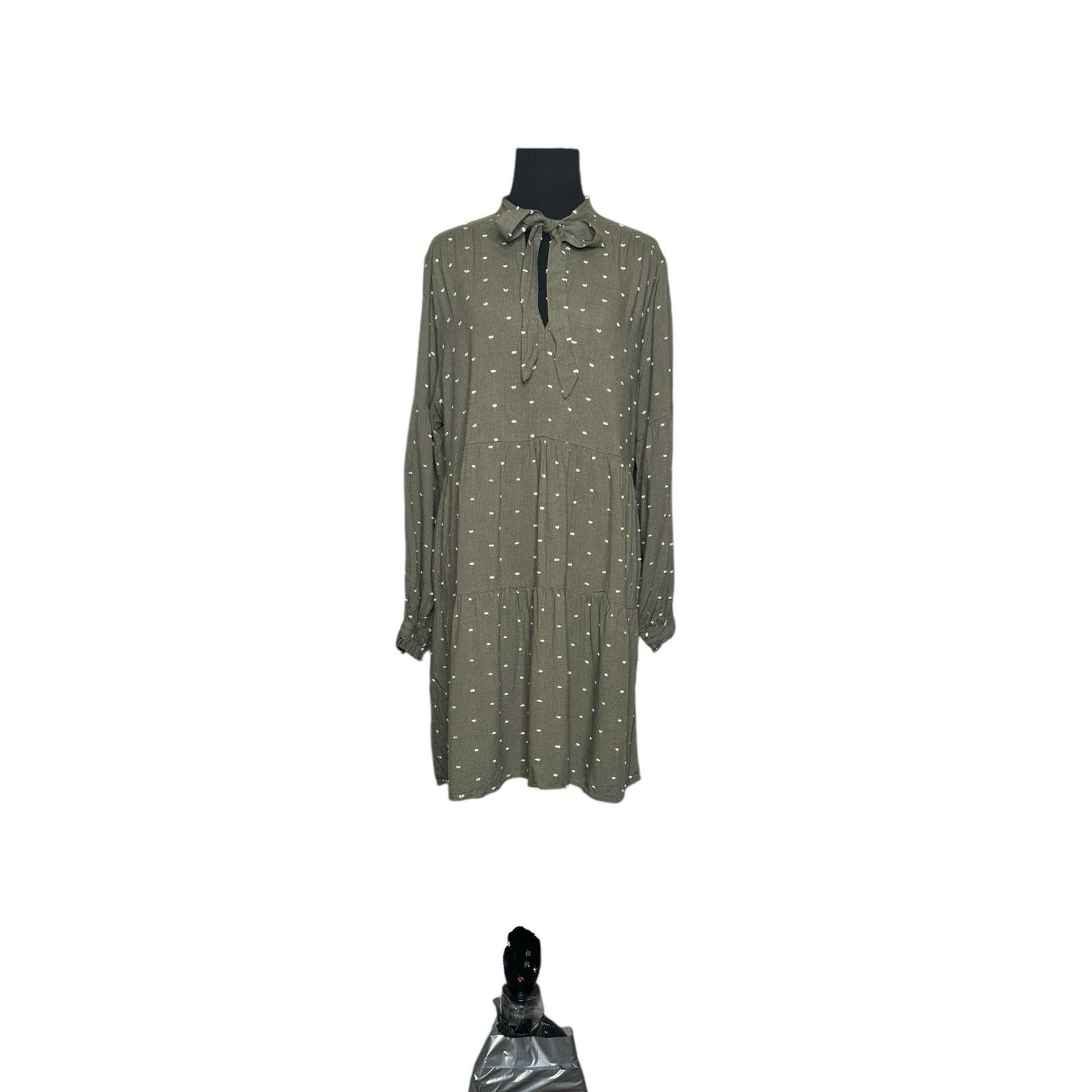 Zara Zara green white polka dots tiered dress size Large Size L / US 10 / IT 46 - 15 Thumbnail