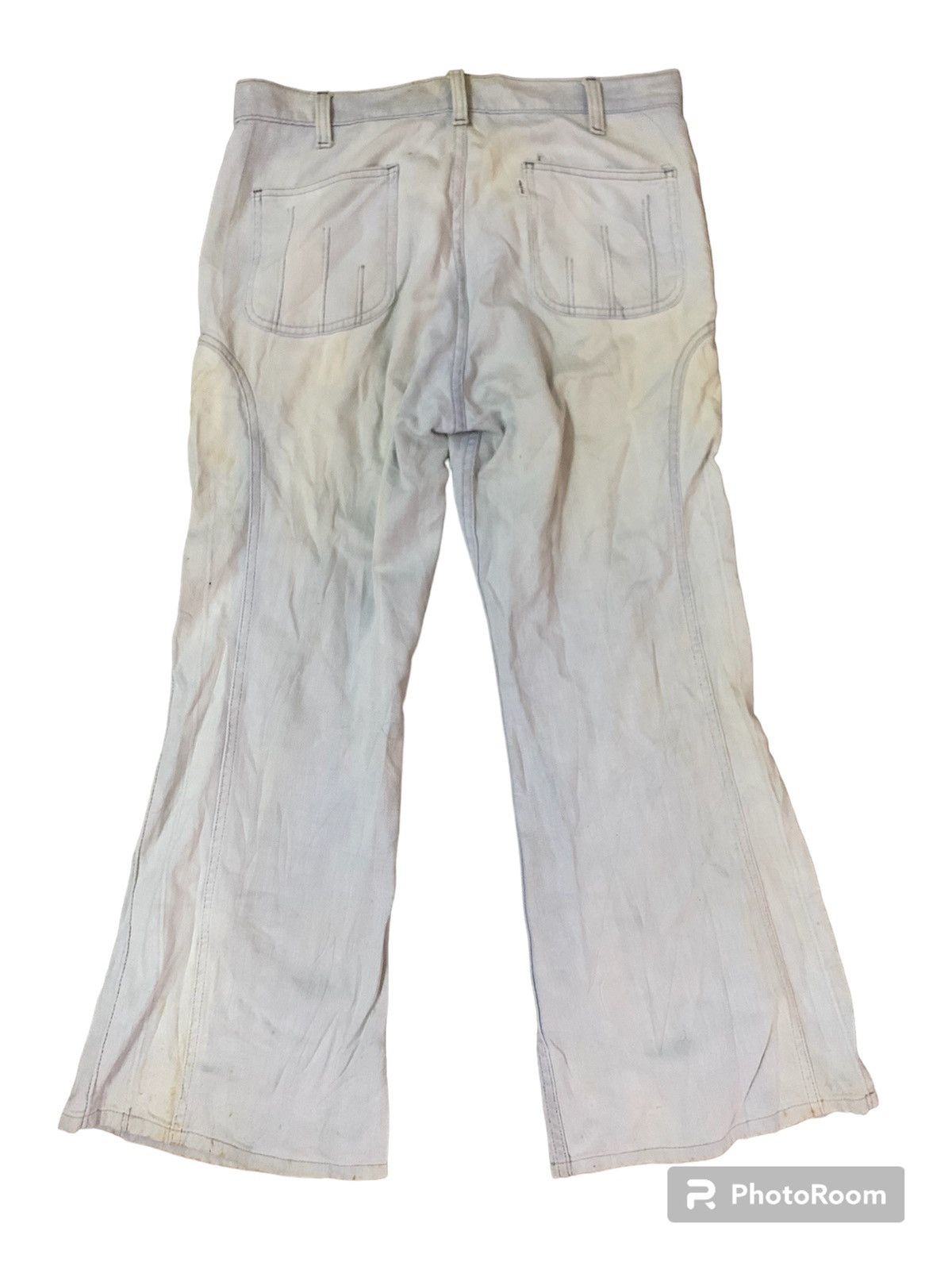 Levi's Vintage Clothing Rare Levi’s 60’’s 70’s Stamp Button 12 Flare Denim Pants Size US 33 - 2 Thumbnail