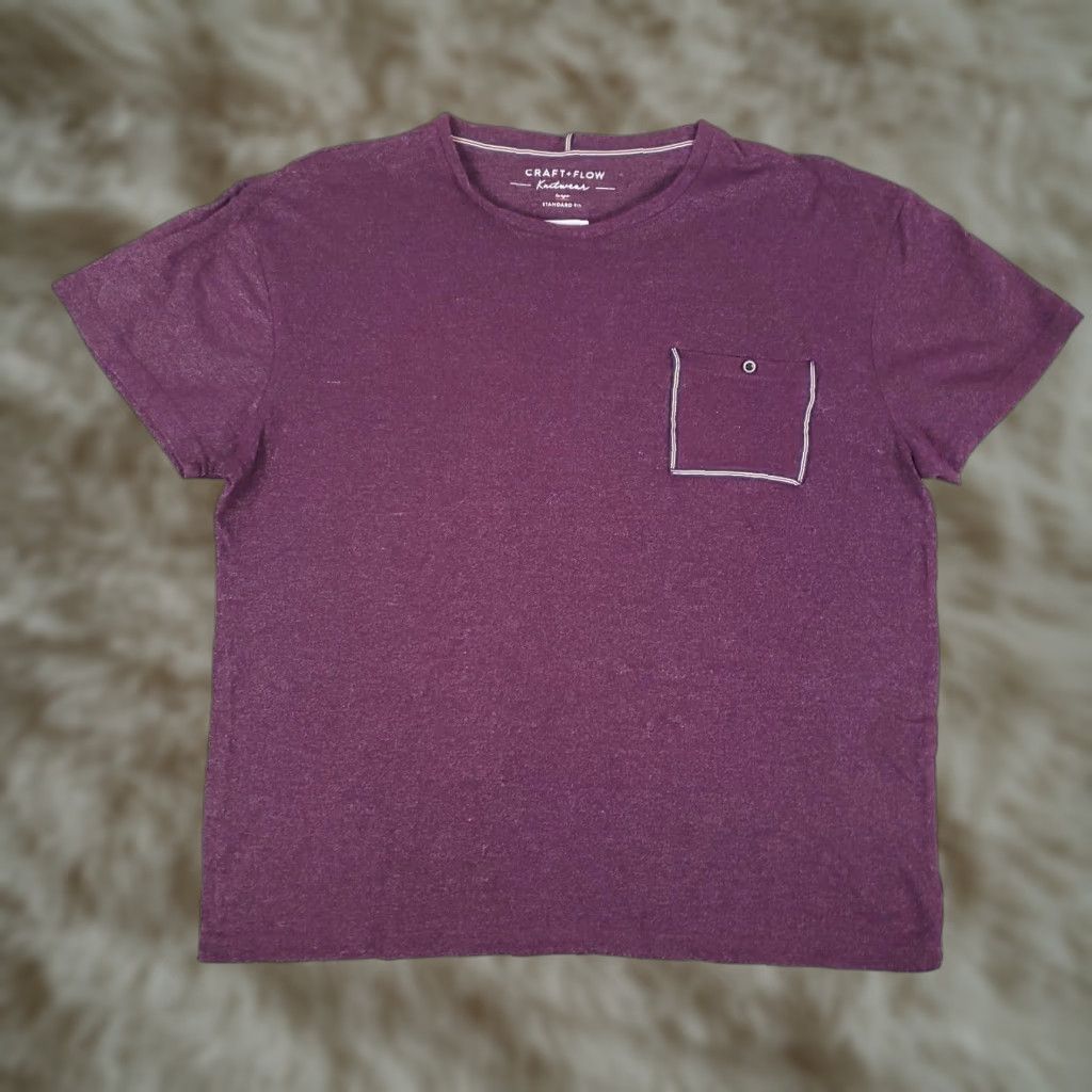 Vintage Craft T-Shirt Purple Casual Pocket Regular Fit Short Sleeve Mens Size L Size US L / EU 52-54 / 3 - 1 Thumbnail