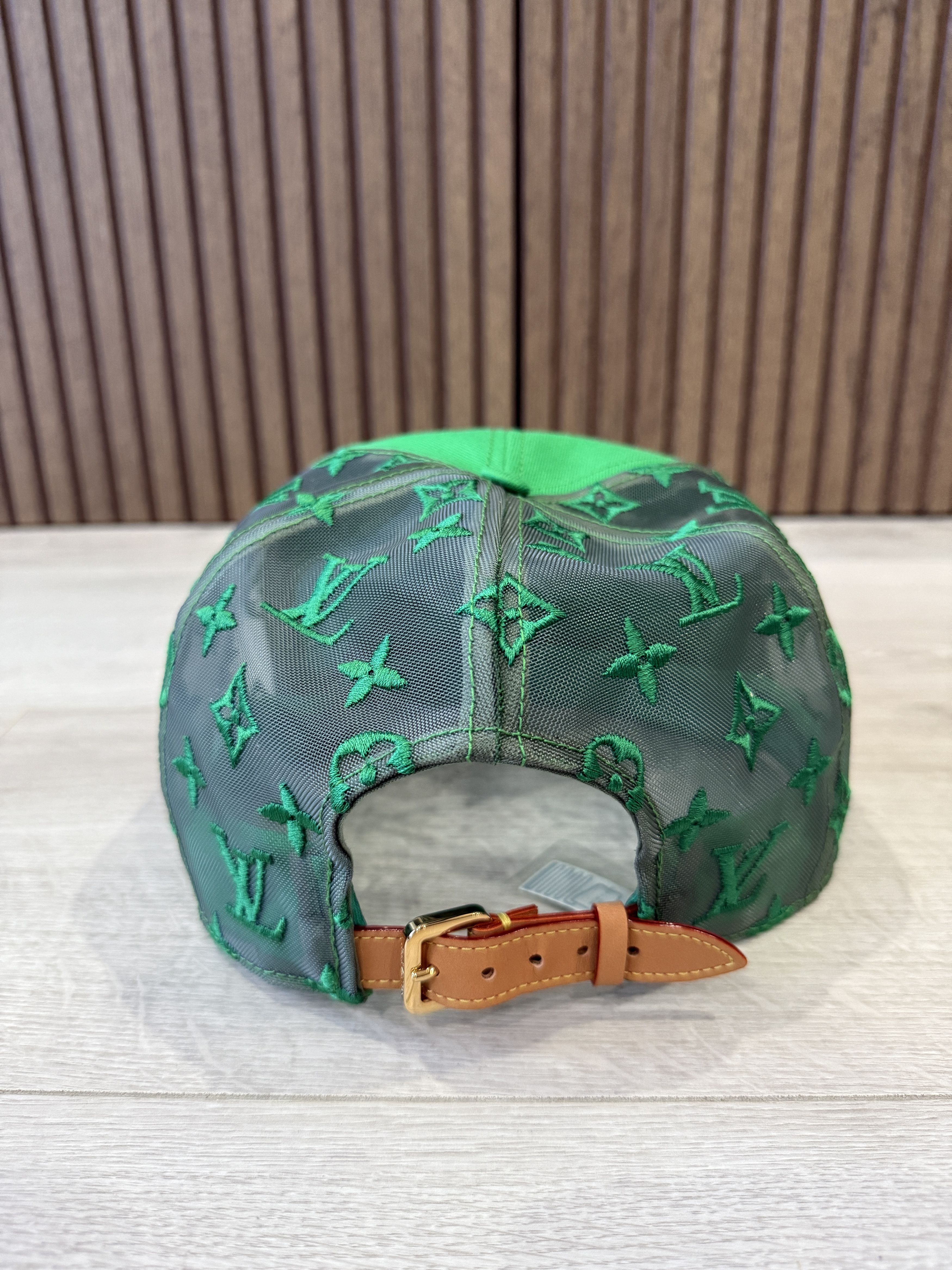 Louis Vuitton Louis Vuitton LV Embroidered Mesh Cap 58 Green Size ONE SIZE - 3 Thumbnail