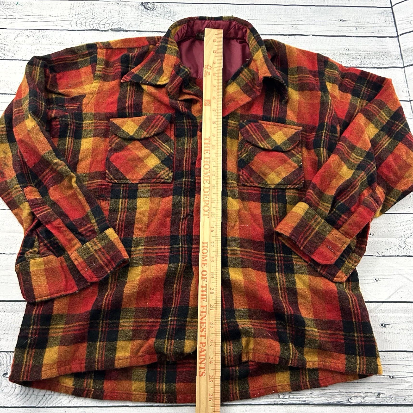 Vintage VINTAGE Tahoe Wood Shirt Men M Long Sleeve Plaid Red Button-Up Front Wool Nylon Front Red M Men's Shirt Size US M / EU 48-50 / 2 - 3 Thumbnail
