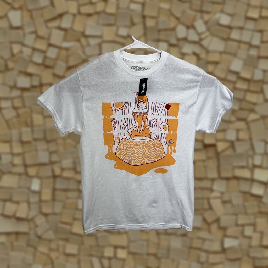 Hot Topic Fresh Tango Anime Ramen White T Shirt Medium Men Regular Size M White Graphic Print NWT Cotton Knit Crew Neck Short Sleeve Vintage No Size US M / EU 48-50 / 2 - 1 Thumbnail